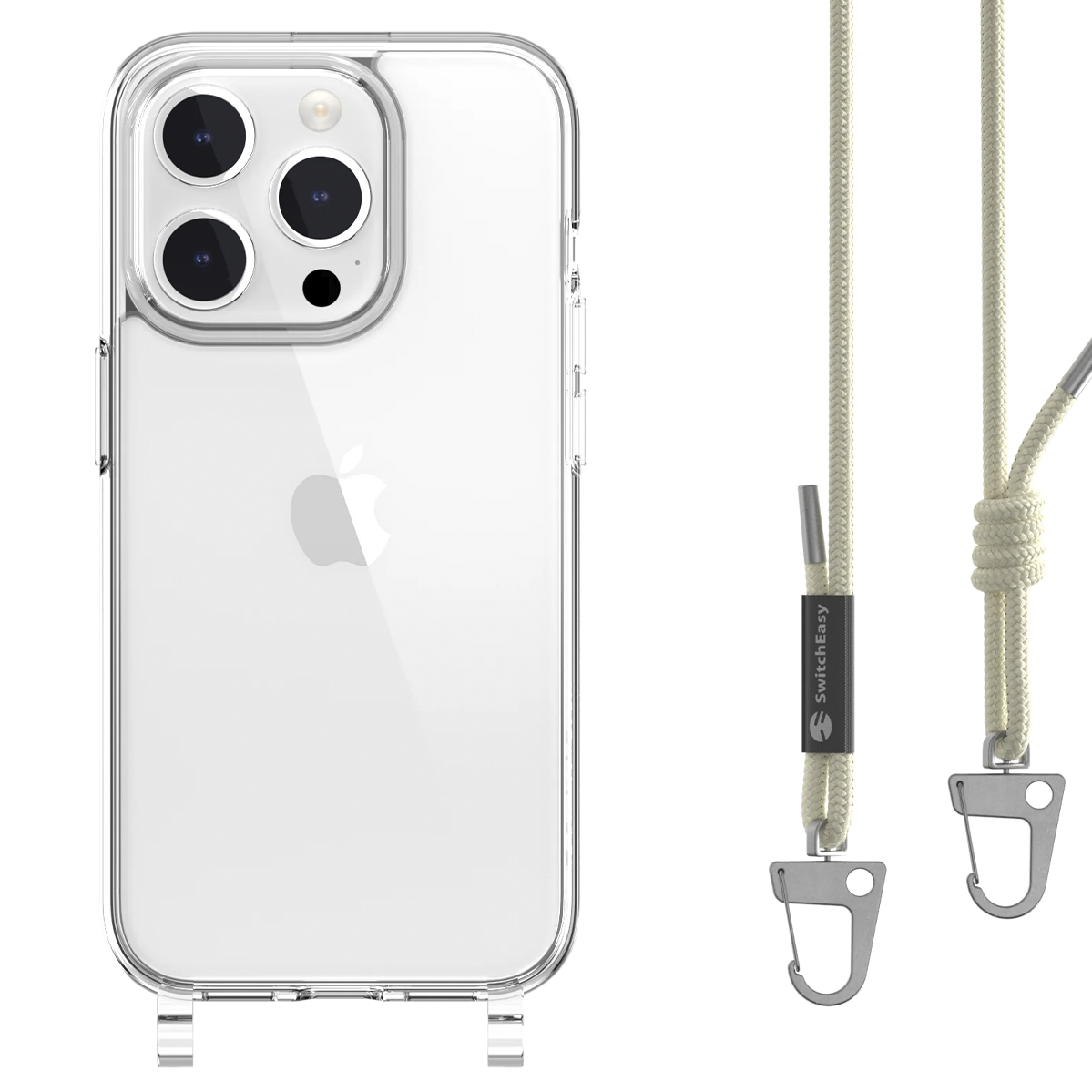 Чохол SwitchEasy Play Lanyard Shockproof Clear case for iPhone 15 Pro - White