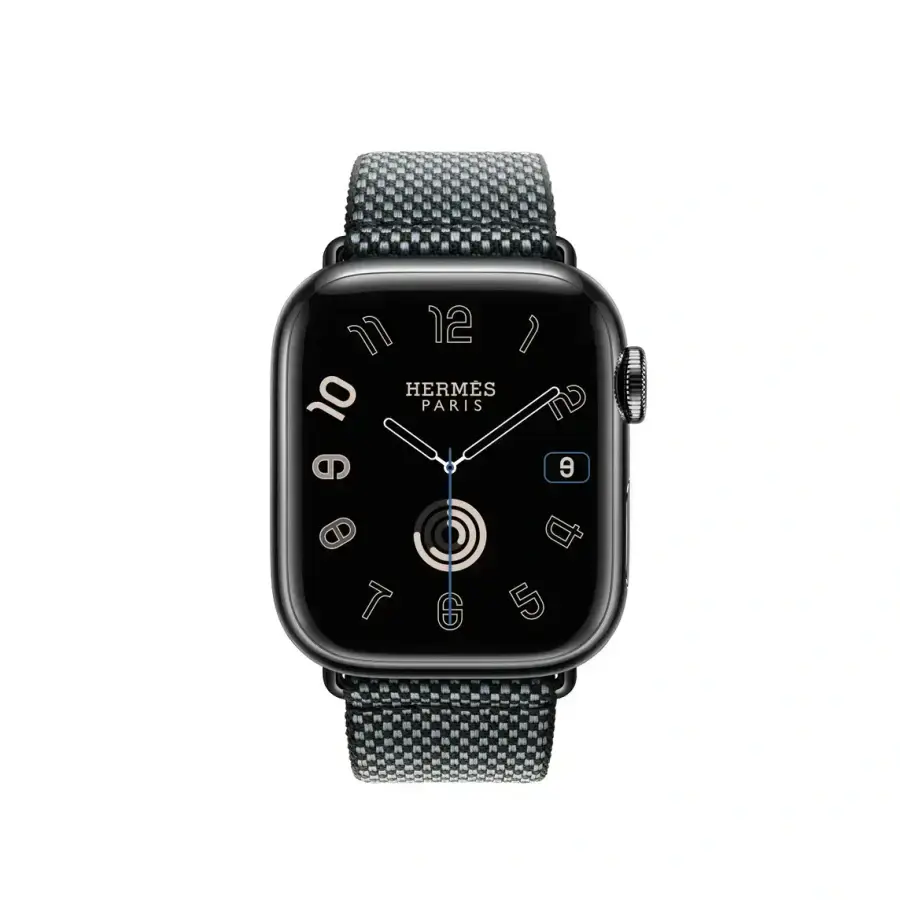 Ремінець Apple Watch Hermès 38/40/41/42mm Denim/Noir Toile H Single Tour (MTJH3)