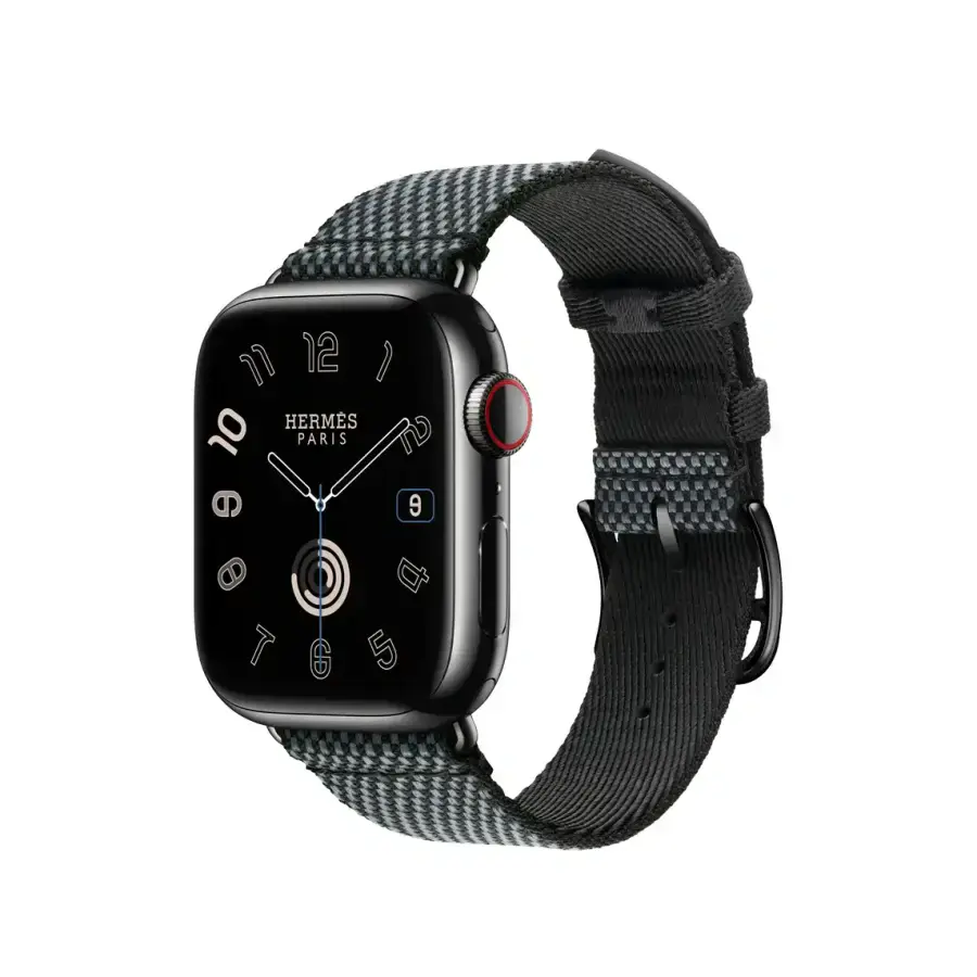 Ремінець Apple Watch Hermès 38/40/41/42mm Denim/Noir Toile H Single Tour (MTJH3)