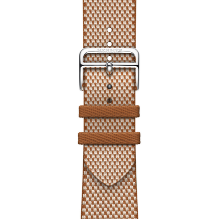 Ремешок Apple Watch Hermès 38/40/41mm Gold/Ecru Toile H Single Tour (MTJG3)