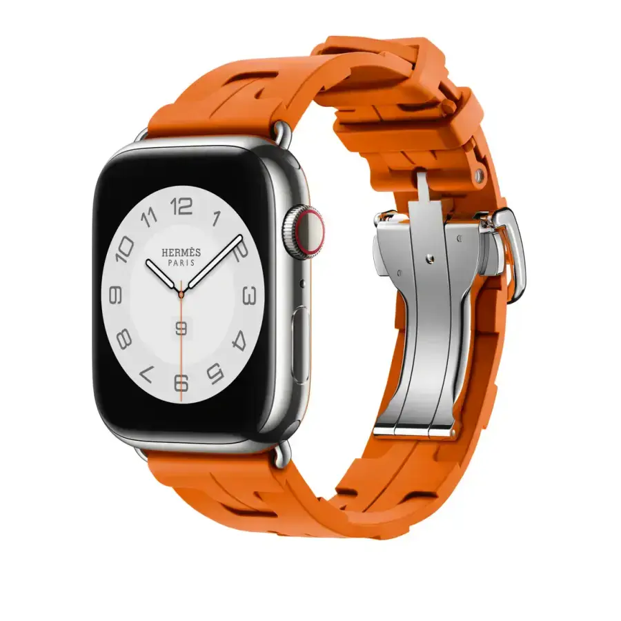 Ремінець Apple Watch Hermès 42/44/45/49mm Orange Kilim Single Tour (MTJ03, MXJM3)