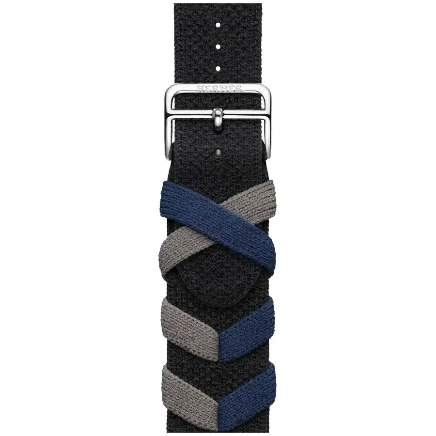 Apple Watch Hermès Series 9 GPS + Cellular 45mm Space Black Stainless Steel Case with Noir Bridon Single Tour (MRQQ3+MTHQ3)