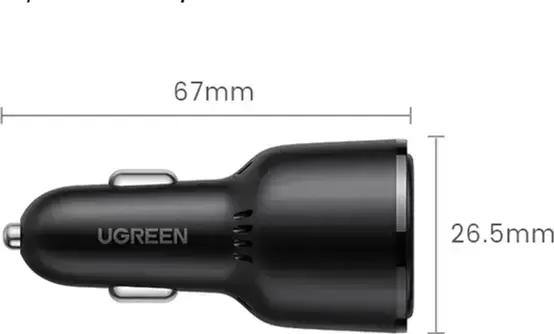 Автомобільний зарядний пристрій UGREEN CD239 Car Charger 69W Max - Black (UGR-20467)