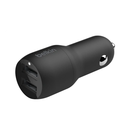 Автомобильное зарядное устройство с кабелем BoostCharge Dual USB-A Car Charger 24W + USB-A to Lightning Cable (CCD001bt1MBK)