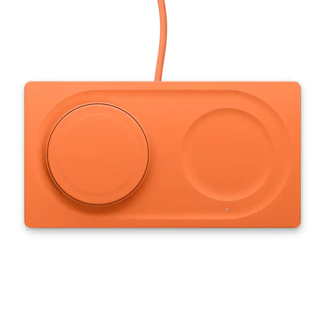 Беспроводная зарядная панель Belkin BoostCharge Pro 2-in-1 Wireless Charging Pad with Official MagSafe Charging 15W - Orange (HR1H2)