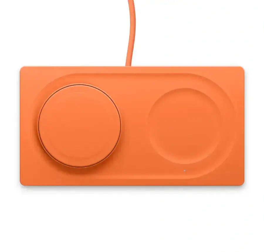 Бездротова зарядна панель Belkin BoostCharge Pro 2-in-1 Wireless Charging Pad with Official MagSafe Charging 15W - Orange (HR1H2)