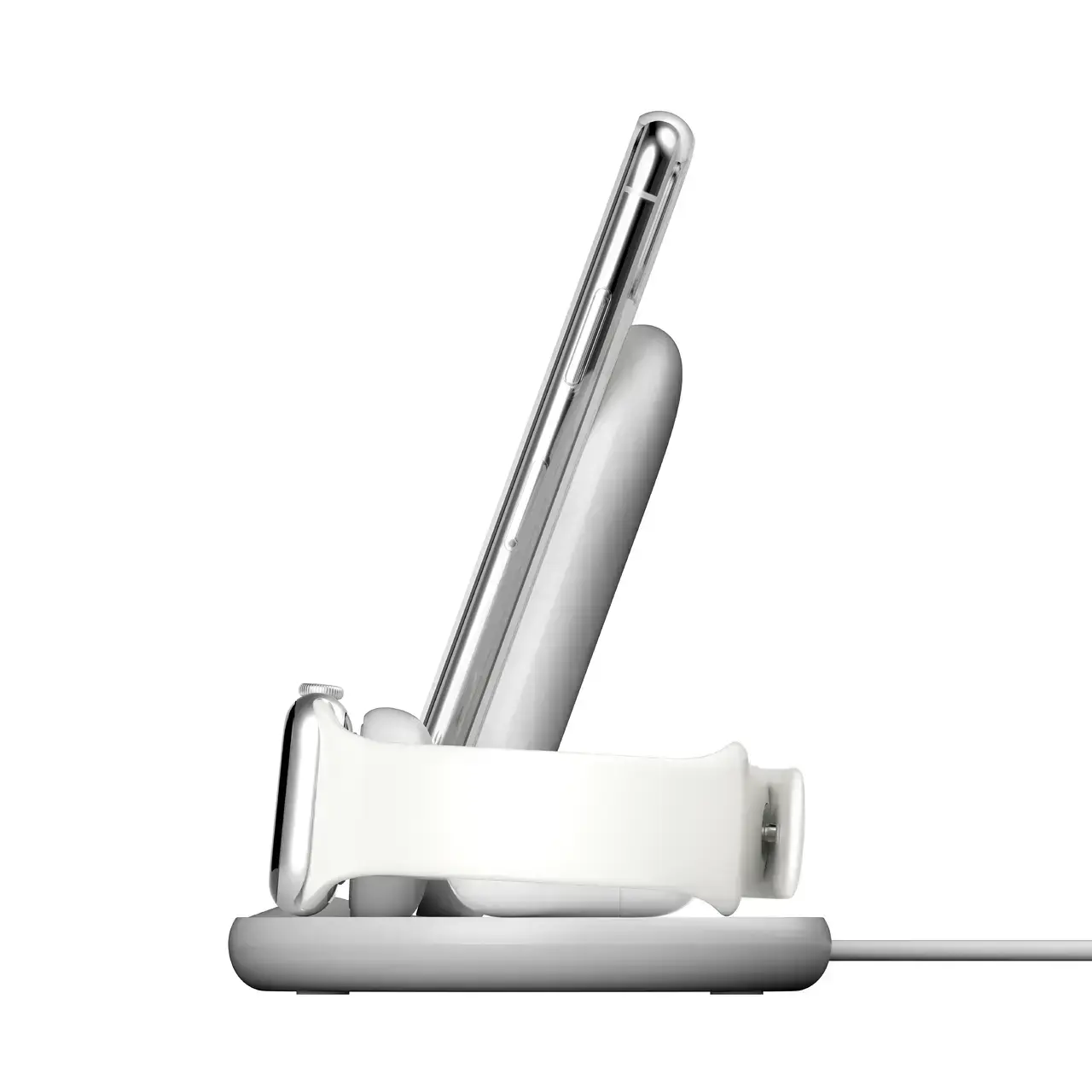 Беспроводное зарядное устройство Belkin BoostCharge 3-in-1 Wireless Charger for Apple Devices - White (WIZ001vfWH)