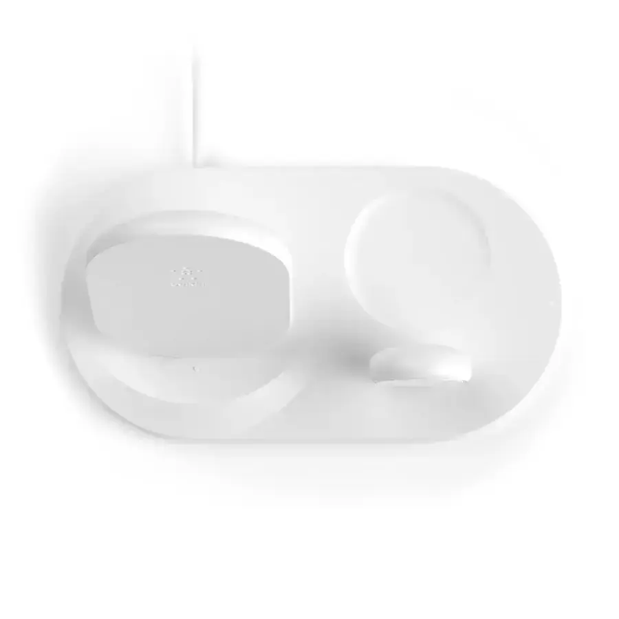 Бездротовий зарядний пристрій Belkin BoostCharge 3-in-1 Wireless Charger for Apple Devices - White (WIZ001vfWH)