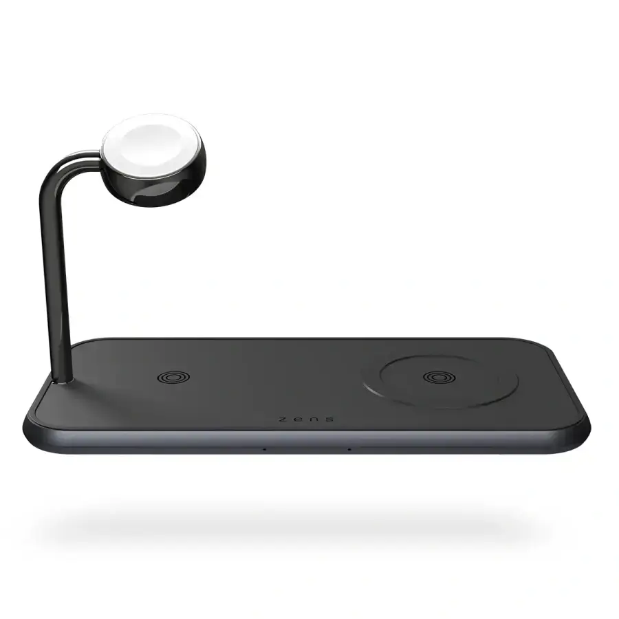 Бездротовий зарядний пристрій Zens Dual + Watch Aluminium Wireless Charger - Black (ZEDC05BM/00)