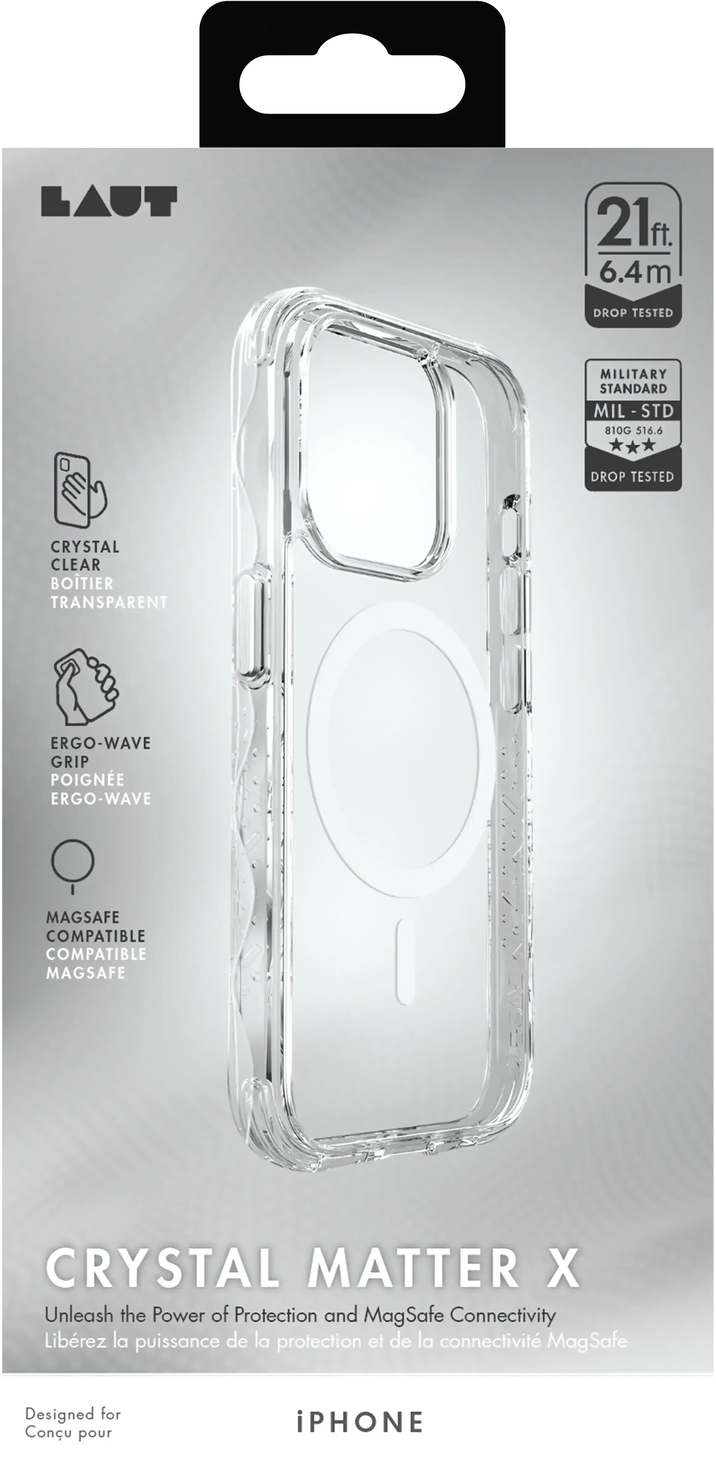 Чохол LAUT Crystal Matter X Case with MagSafe for iPhone 15 Pro - Crystal (L_IP23B_CMX_UC)