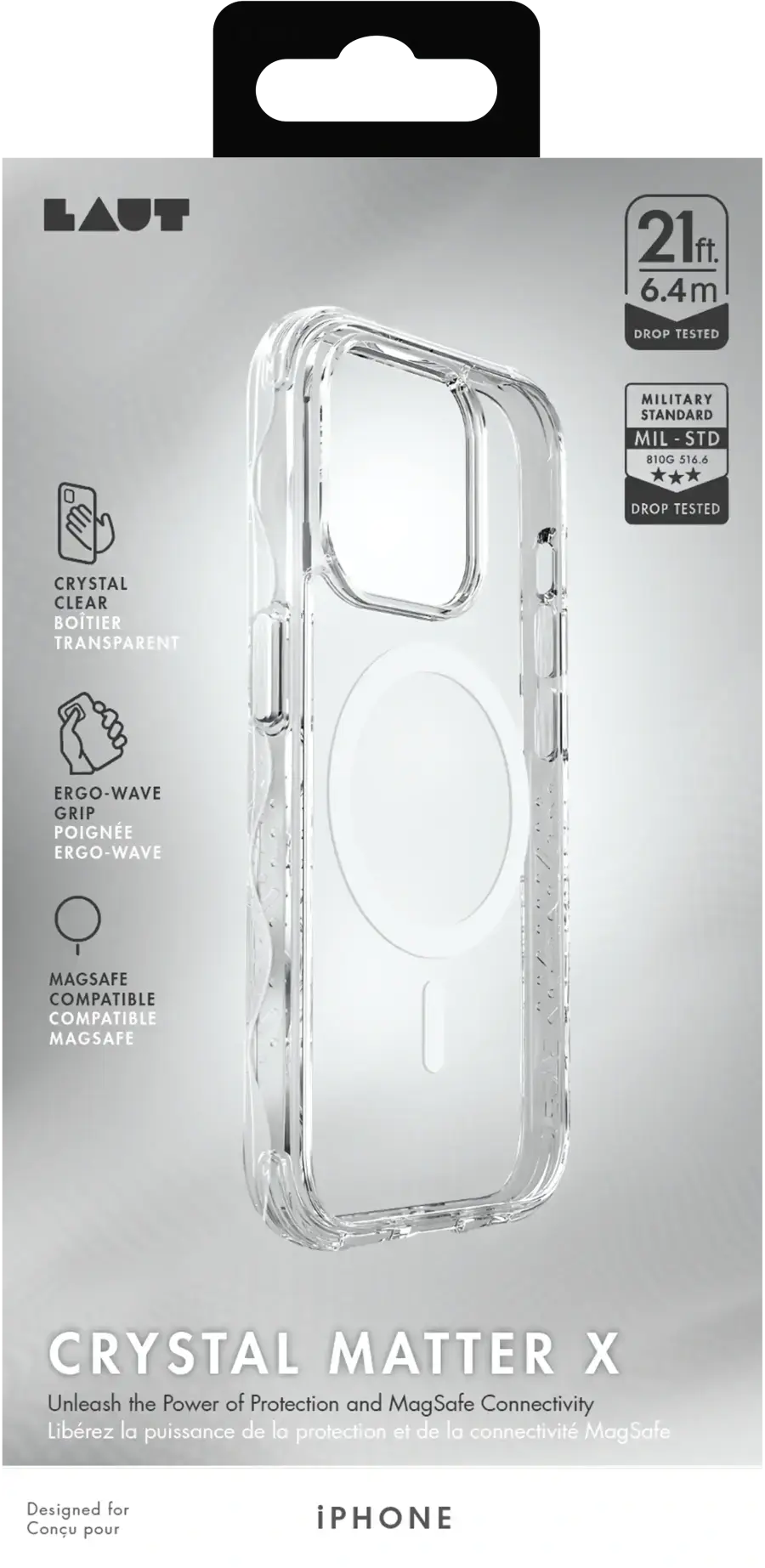 Чохол LAUT Crystal Matter X Case with MagSafe for iPhone 15 Pro Max - Crystal (L_IP23D_CMX_UC)