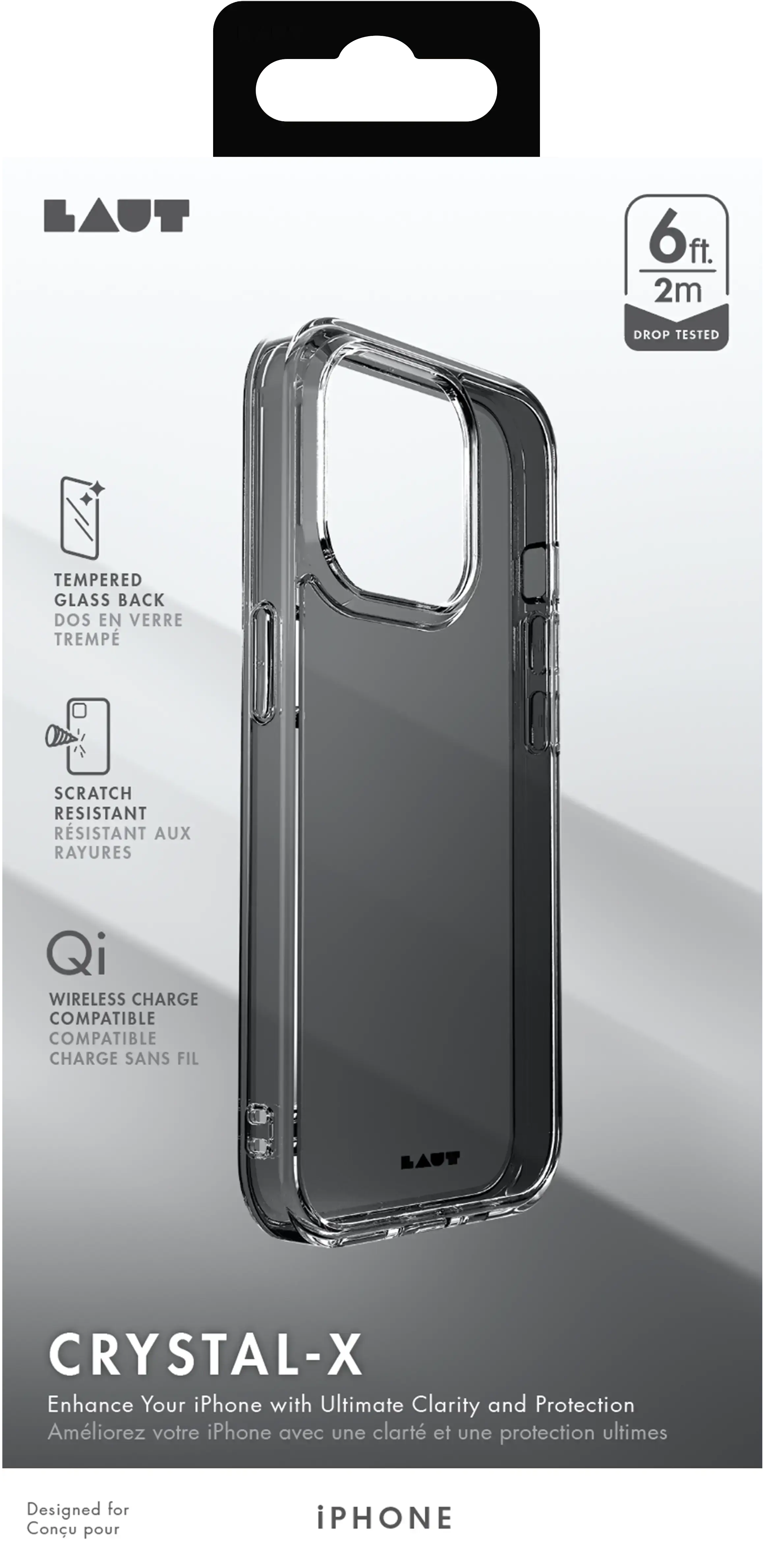 Чохол LAUT Crystal-X Case для iPhone 15 Plus - Black Crystal (L_IP23C_CX_UB)