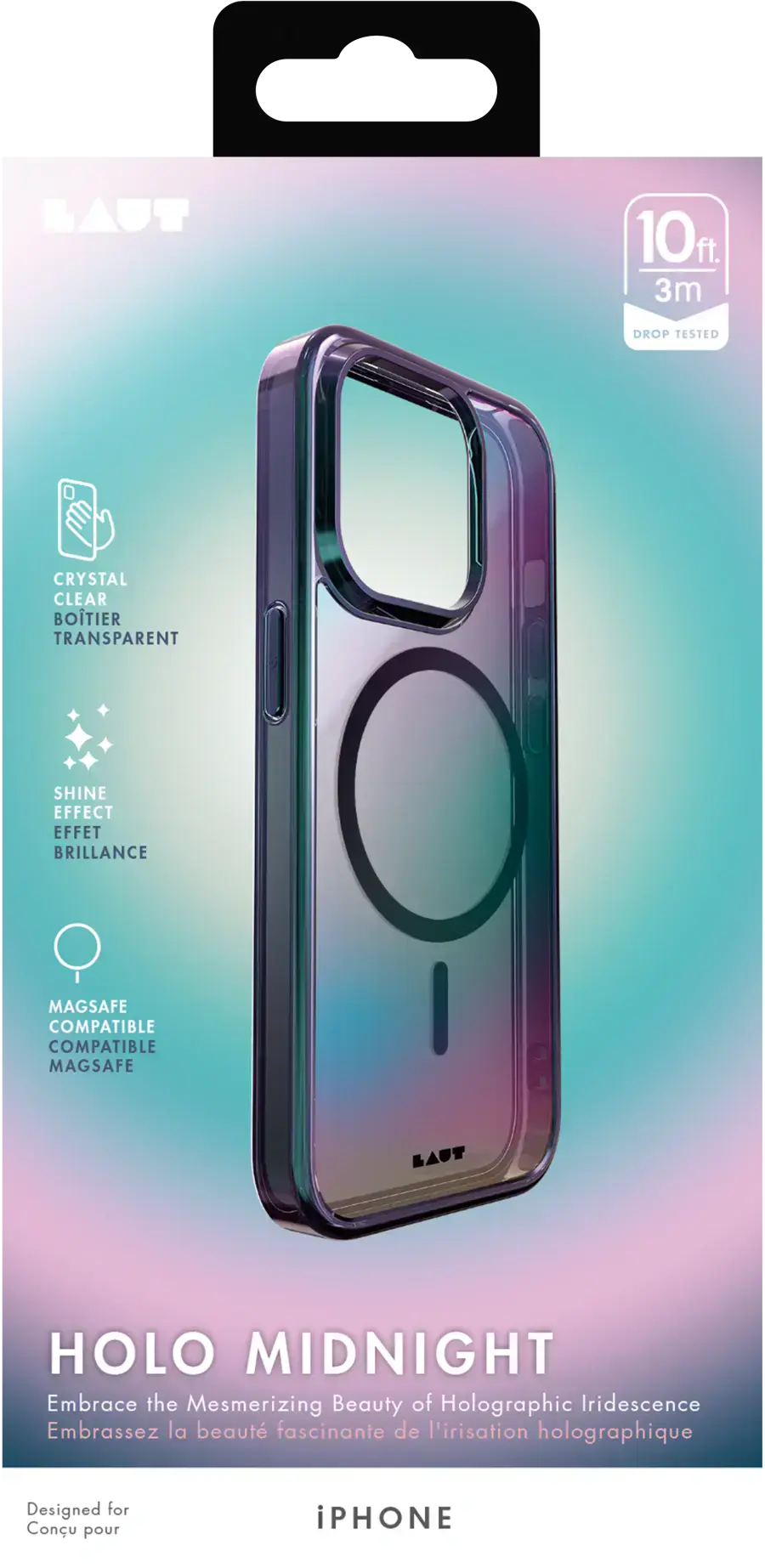 Чехол LAUT Holo Case with MagSafe for iPhone 15 - Midnight (L_IP23A_HO_BK)