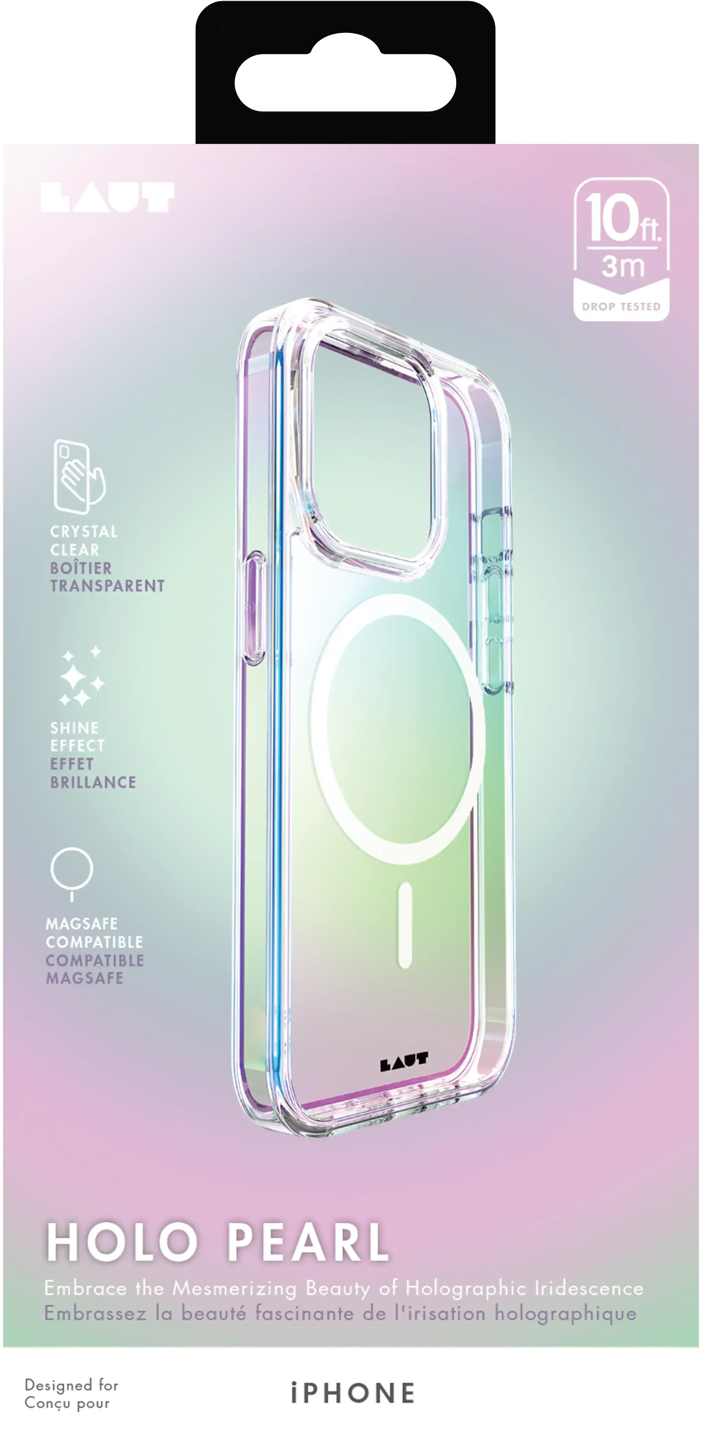 Чехол LAUT Holo Case with MagSafe for iPhone 15 - Pearl (L_IP23A_HO_W)