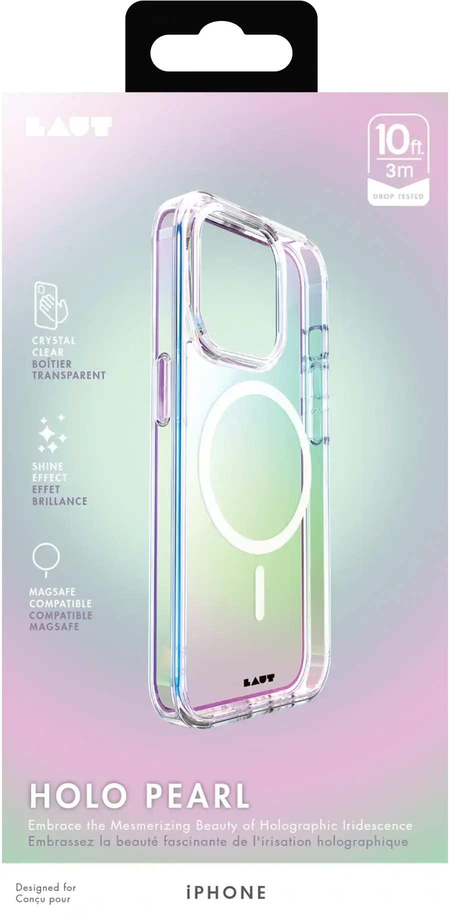 Чохол LAUT Holo Case with MagSafe for iPhone 15 Pro - Pearl (L_IP23B_HO_W)