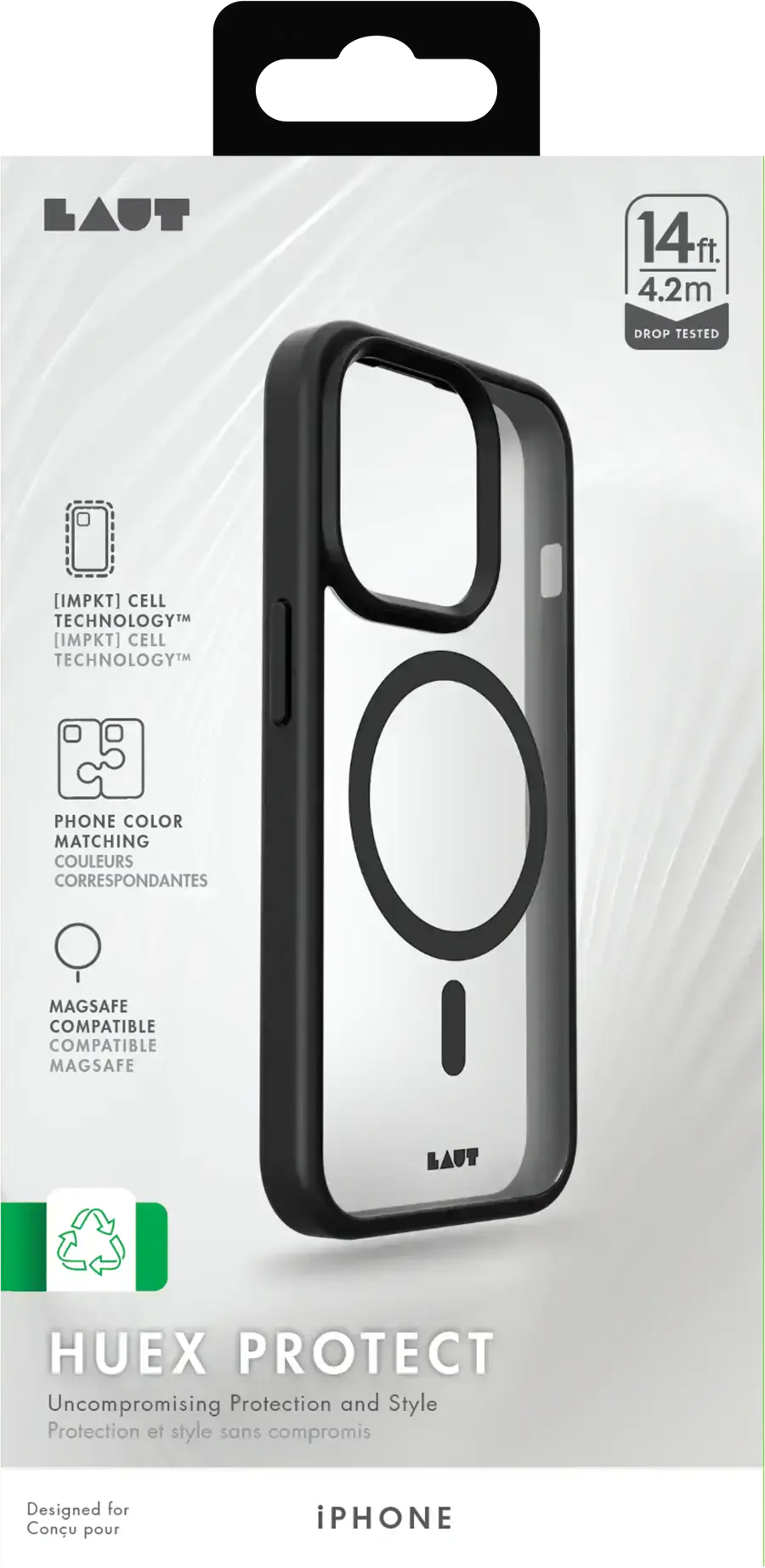 Чохол LAUT HUEX PROTECT case with MagSafe for iPhone 15 Pro - Black (L_IP23B_HPT_BK)