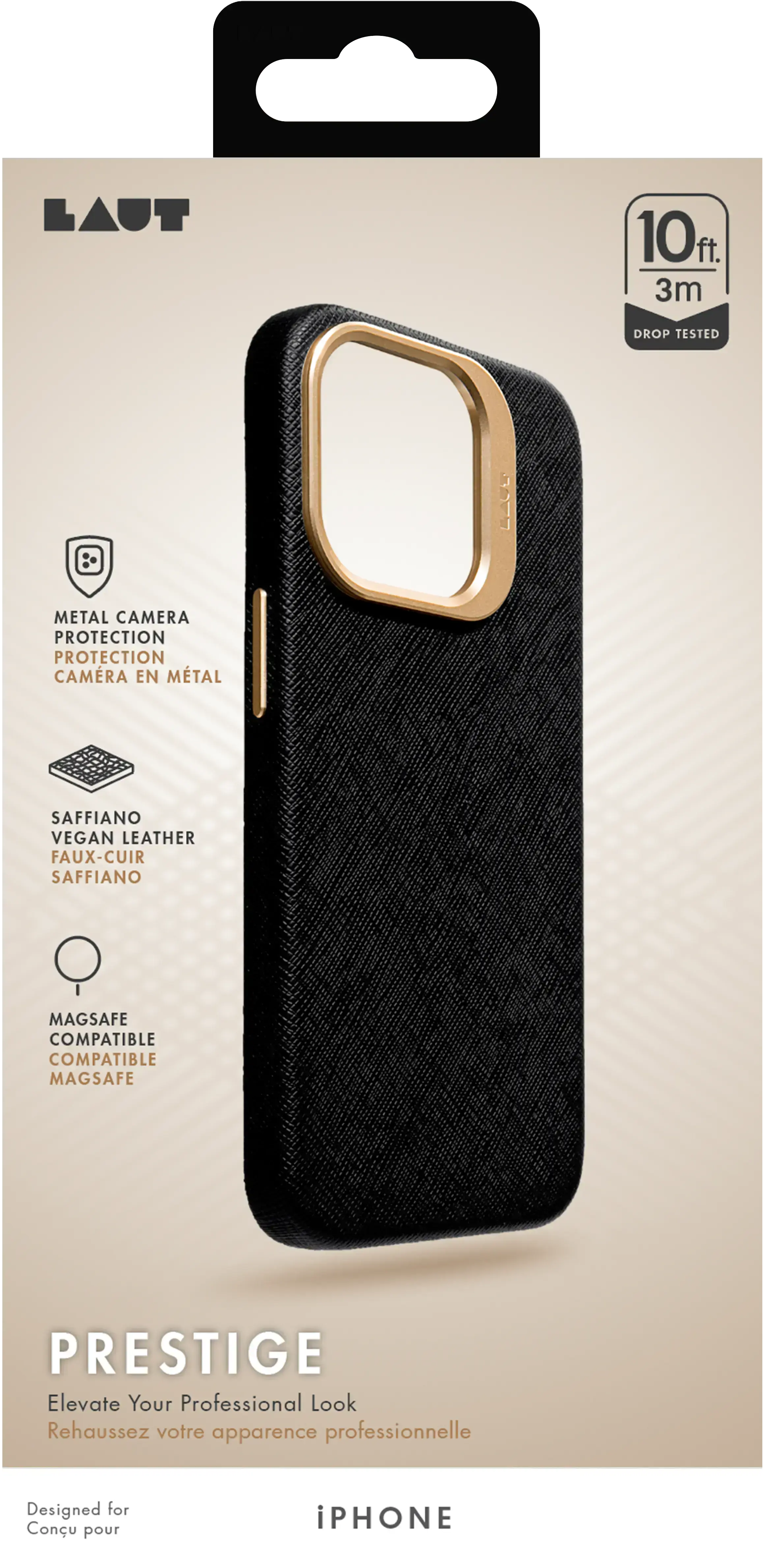 Чехол LAUT PRESTIGE case with MagSafe for iPhone 15 Pro (L_IP23B_PR_BK)
