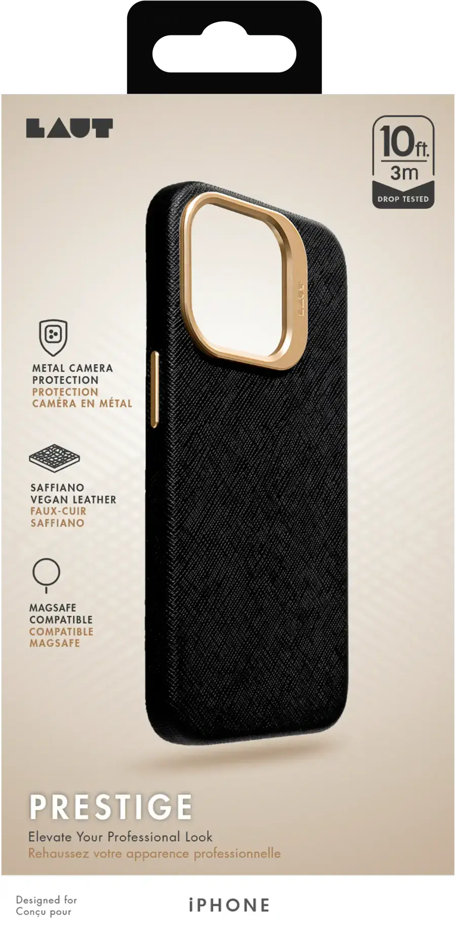 Чохол LAUT PRESTIGE case with MagSafe for iPhone 15 Pro (L_IP23B_PR_BK)