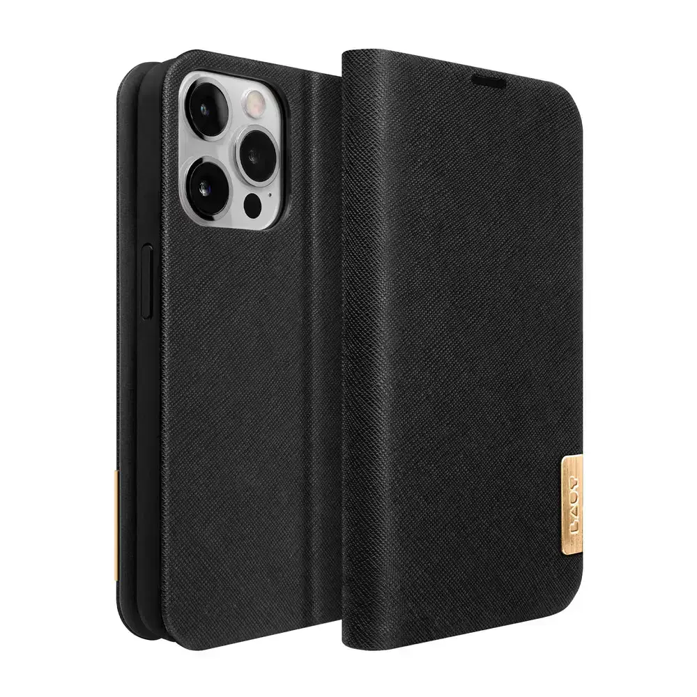 Чехол LAUT PRESTIGE FOLIO case for iPhone 15 Pro Max (L_IP23D_PF_BK)