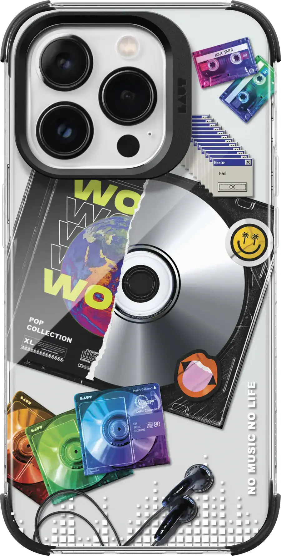 Чехол LAUT POP RETRO MUSIC case with MagSafe for iPhone 15 Pro (L_IP23B_POP_RM)