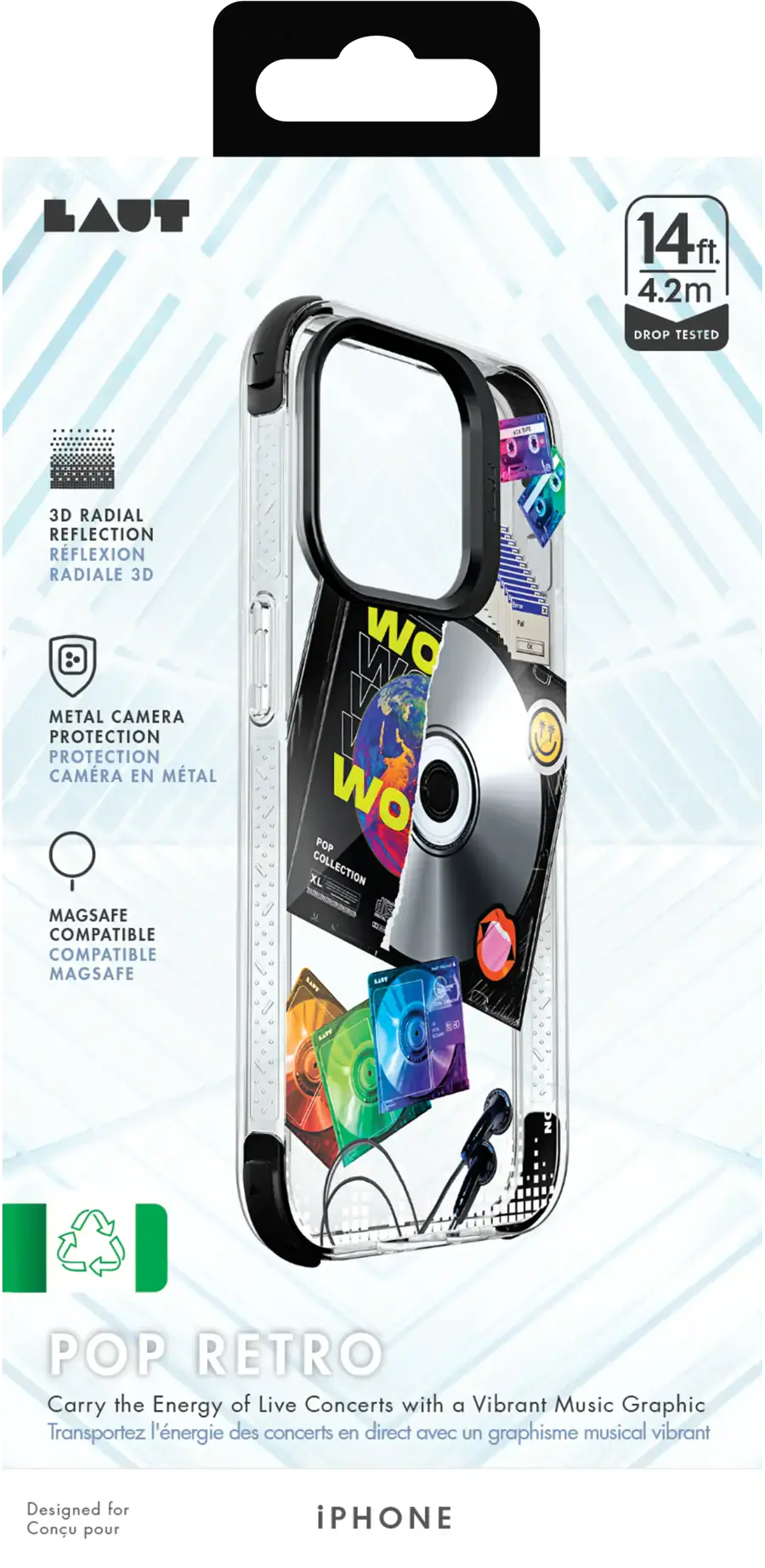 Чохол LAUT POP RETRO MUSIC case with MagSafe for iPhone 15 Pro Max (L_IP23D_POP_RM)