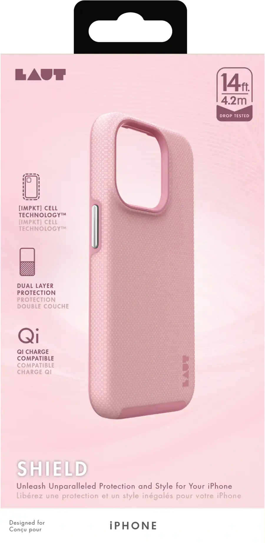 Чехол LAUT Shield Case for iPhone 15 - Chalk Pink (L_IP23A_SH_P)