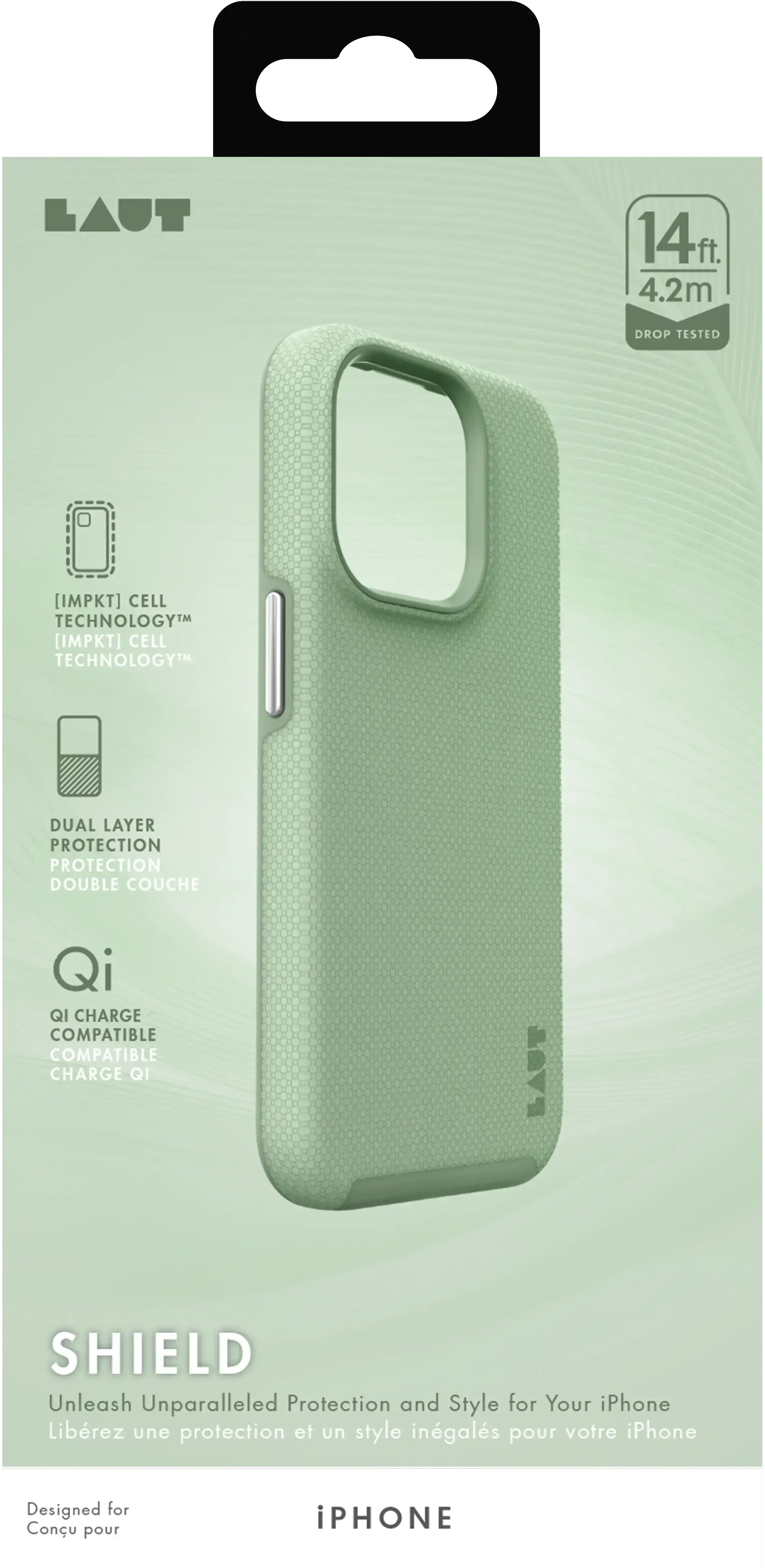 Чехол LAUT Shield Case for iPhone 15 - Pistachio (L_IP23A_SH_PI)