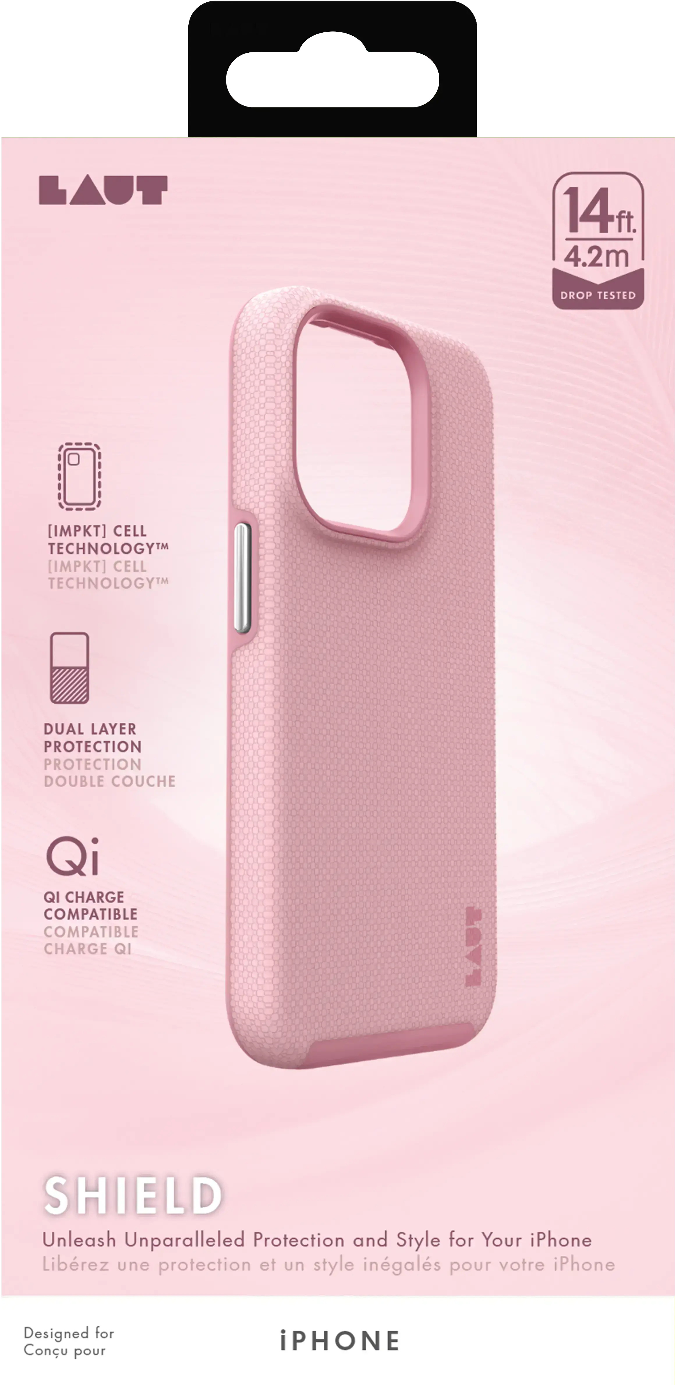 Чохол LAUT Shield Case for iPhone 15 Pro - Chalk Pink (L_IP23B_SH_P)