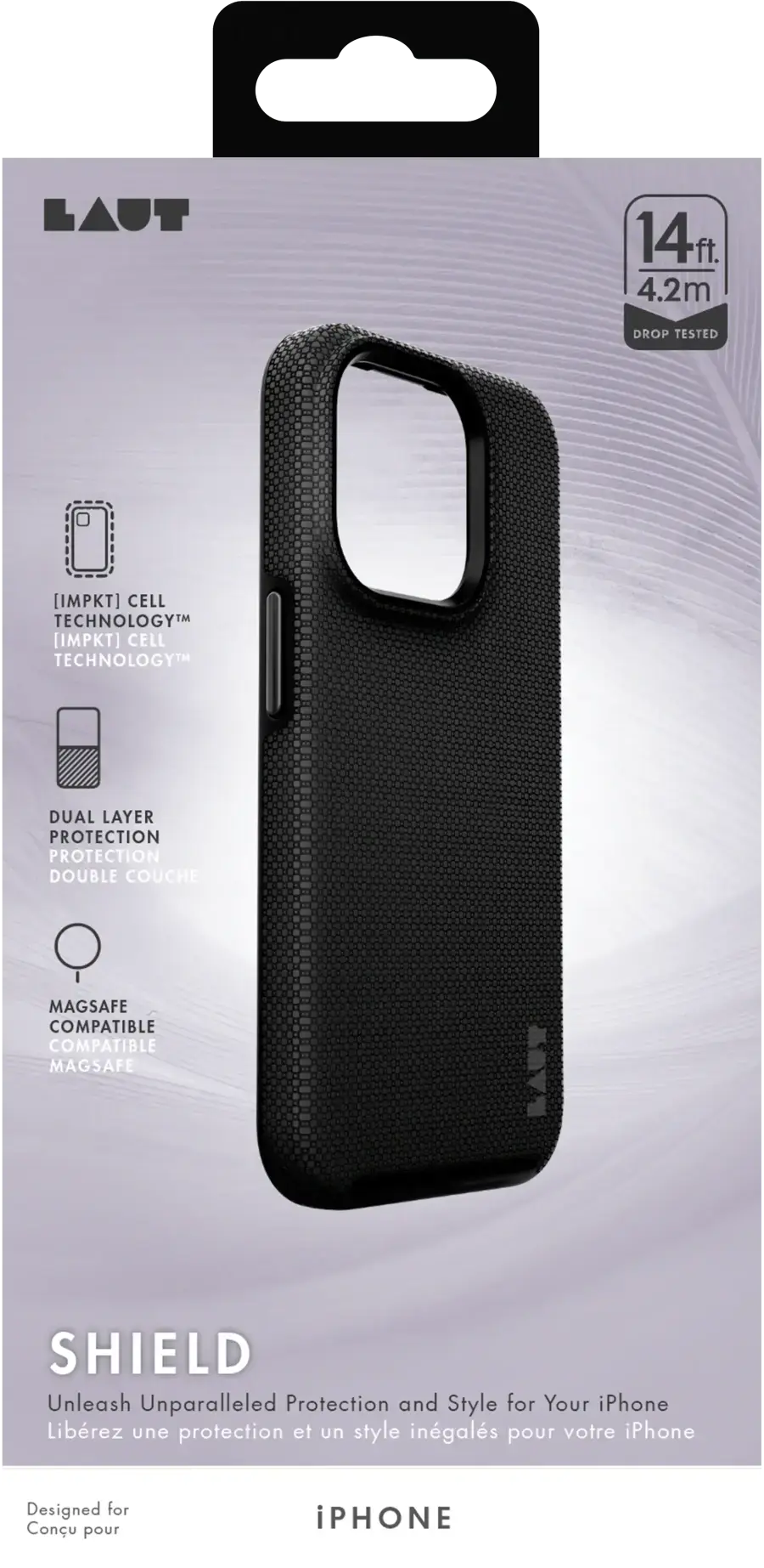 Чохол LAUT Shield Case with MagSafe for iPhone 15 Pro - Black (L_IP23B_MSH_BK)