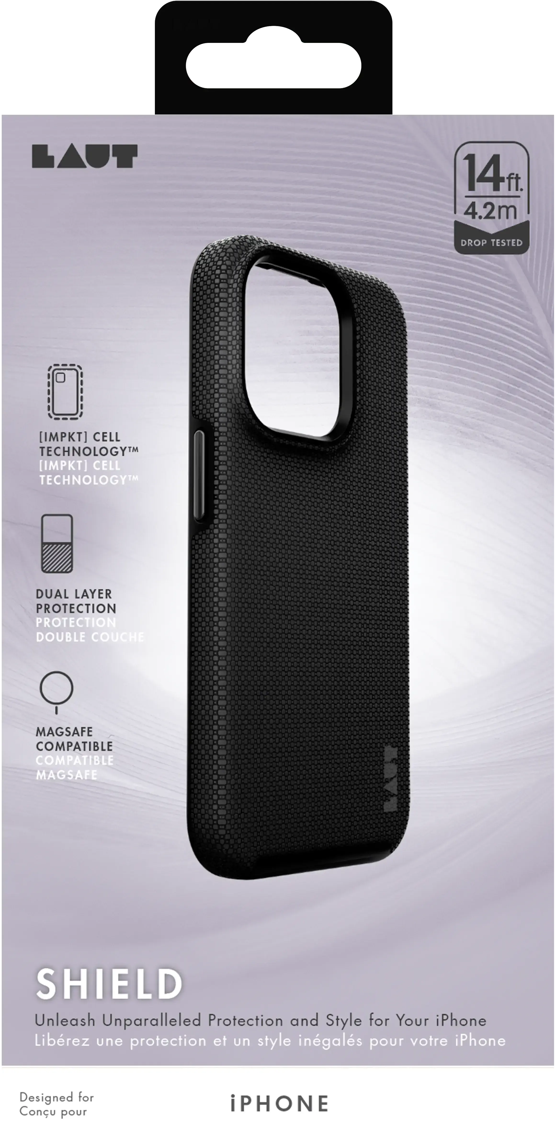 Чохол LAUT Shield Case with MagSafe for iPhone 15 Pro Max - Black (L_IP23D_MSH_BK)