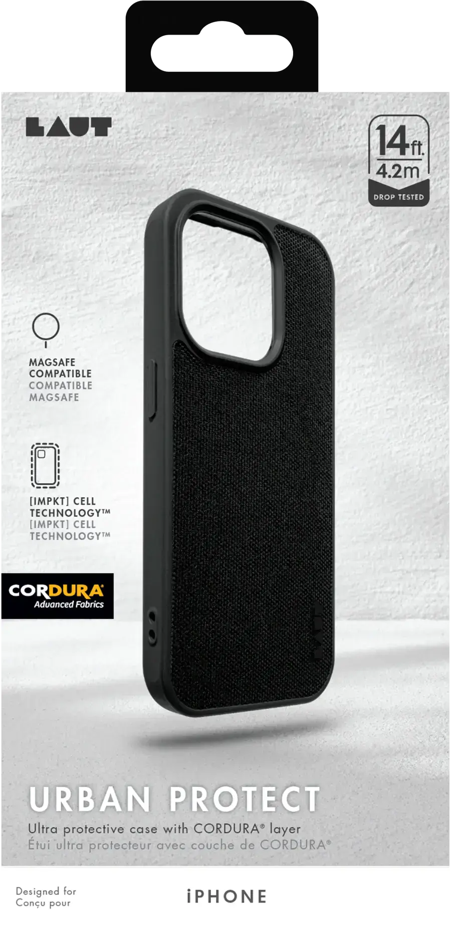 Чехол LAUT URBAN PROTECT case with MagSafe for iPhone 15 - Black (L_IP23A_UP_BK)