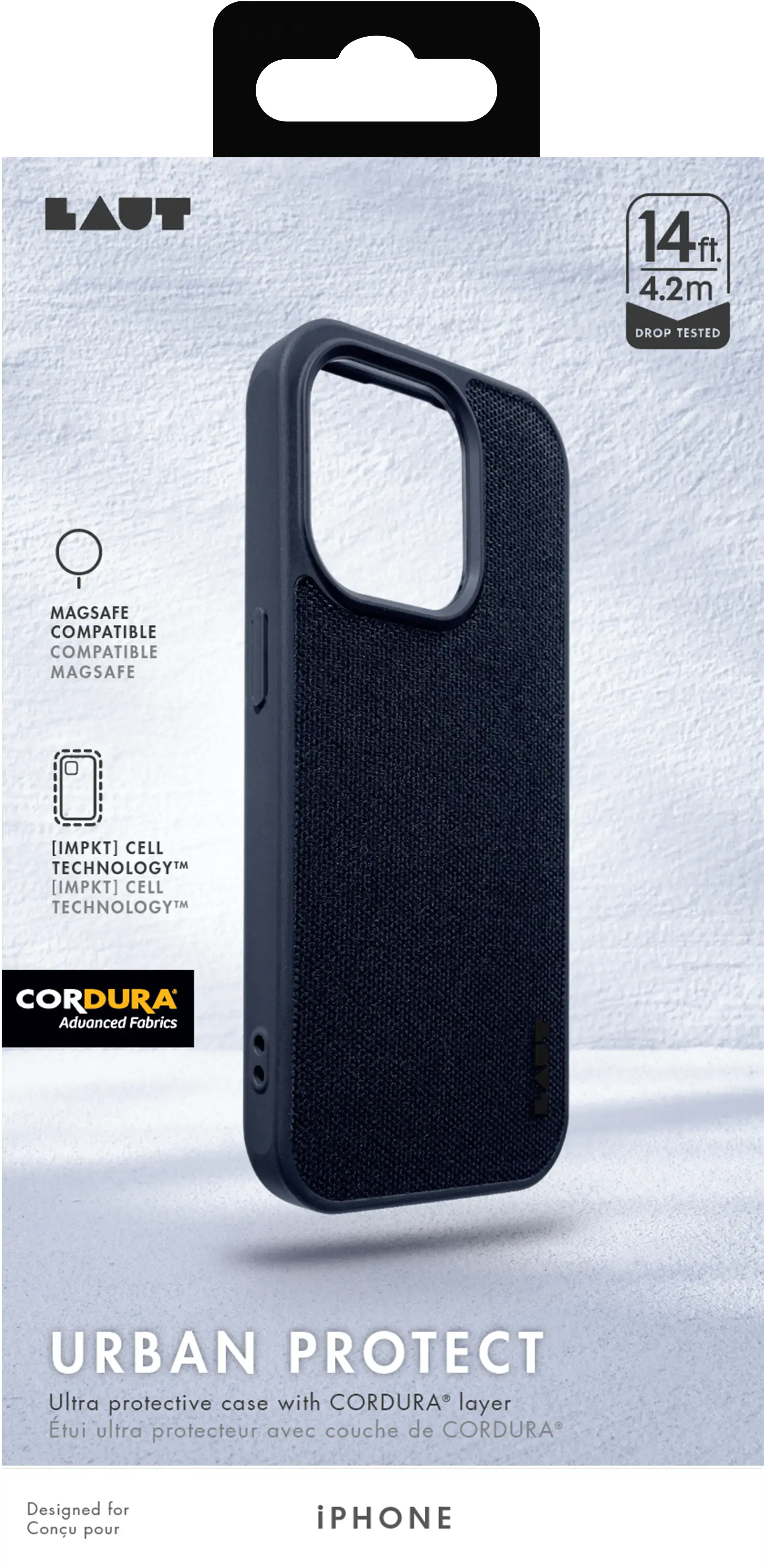 Чехол LAUT URBAN PROTECT case with MagSafe for iPhone 15 - Indigo (L_IP23A_UP_BL)