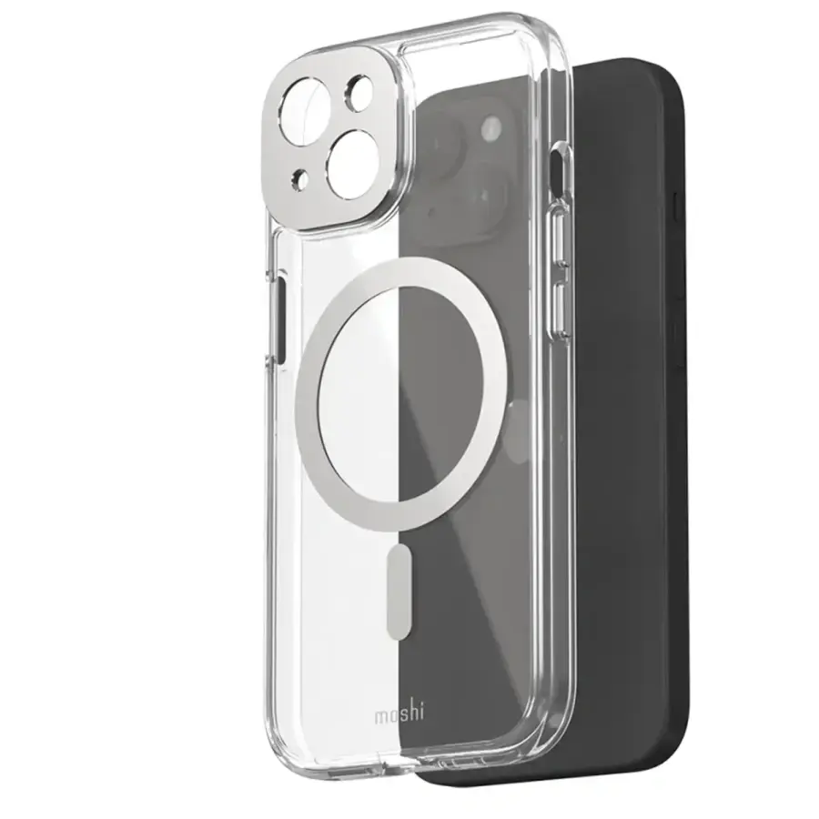 Чохол Moshi iGlaze Slim Hardshell Case for iPhone 15 - Luna Silver (99MO231001)