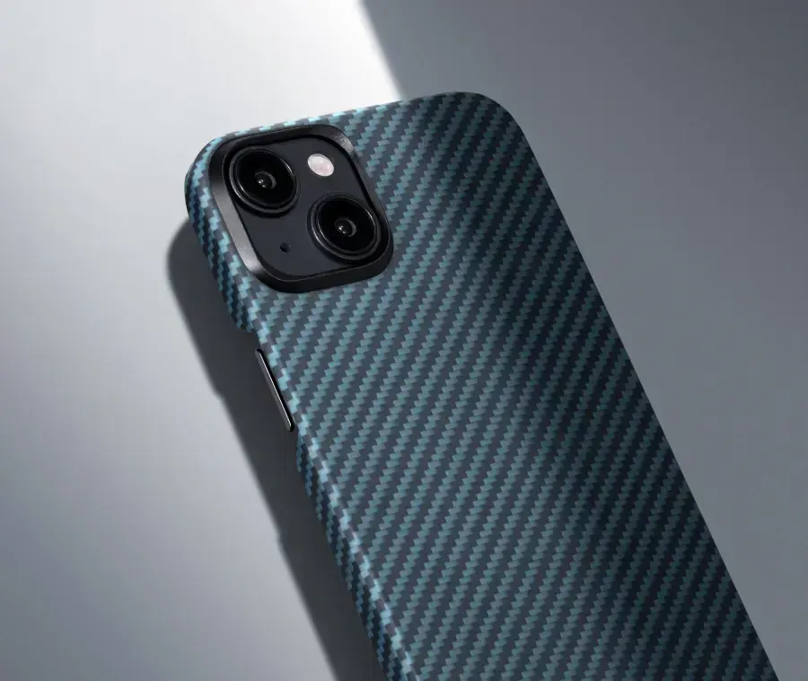 Чехол Pitaka MagEZ Case 4 Twill 1500D for iPhone 15 Plus - Black/Blue (KI1508M)