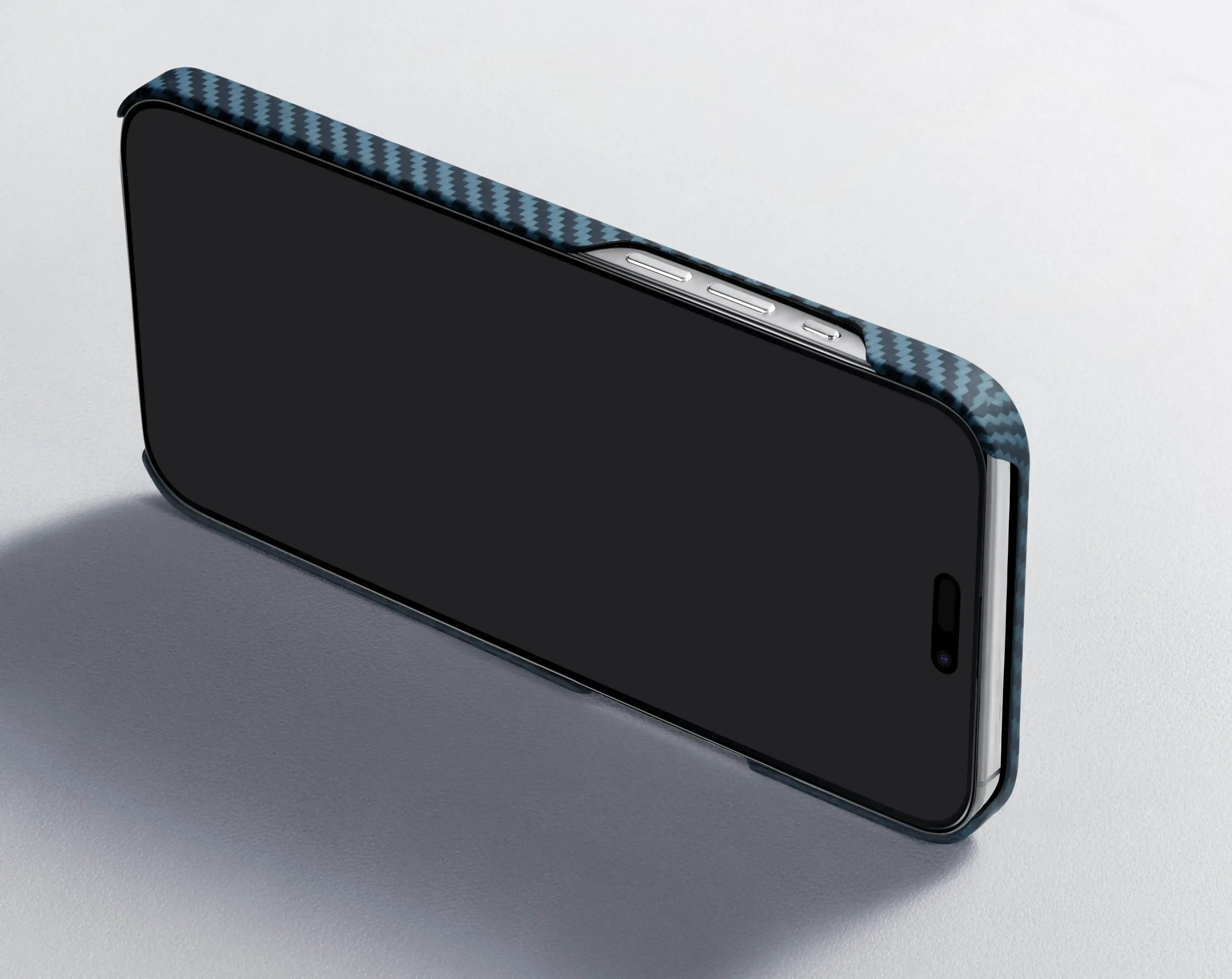 Чехол Pitaka MagEZ Case 4 Twill 1500D for iPhone 15 Plus - Black/Blue (KI1508M)