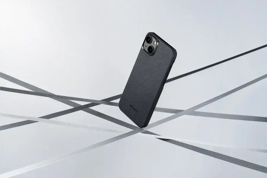 Чохол Pitaka MagEZ Case 4 Twill 1500D for iPhone 15 Plus - Black/Grey (KI1501M)