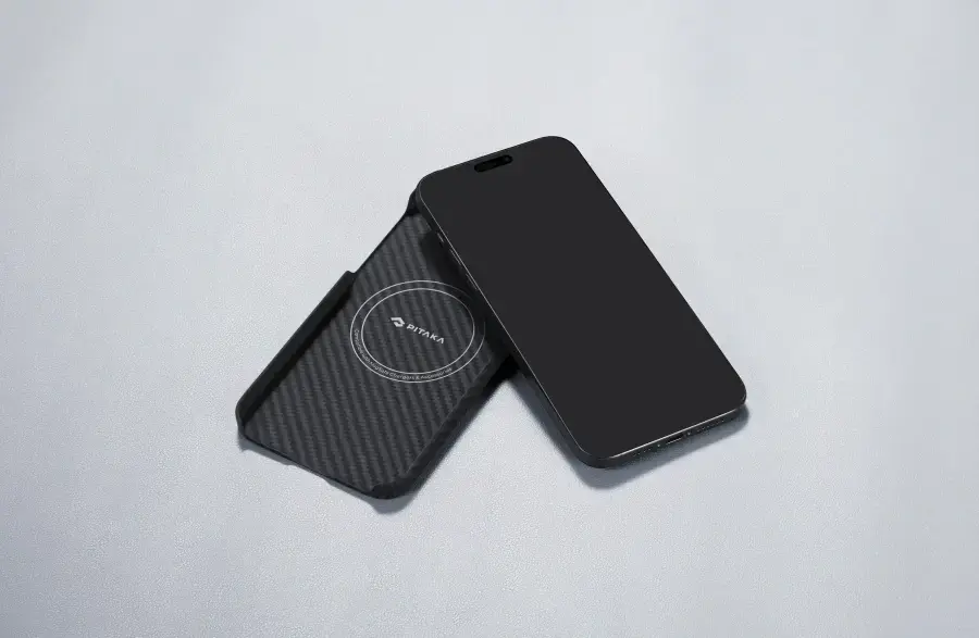 Чохол Pitaka MagEZ Case 4 Twill 1500D for iPhone 15 Plus - Black/Grey (KI1501M)