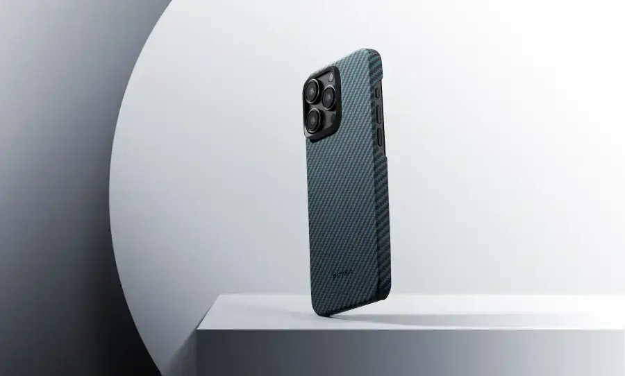 Чохол Pitaka MagEZ Case 4 Twill 1500D for iPhone 15 Pro - Black/Blue (KI1508P)