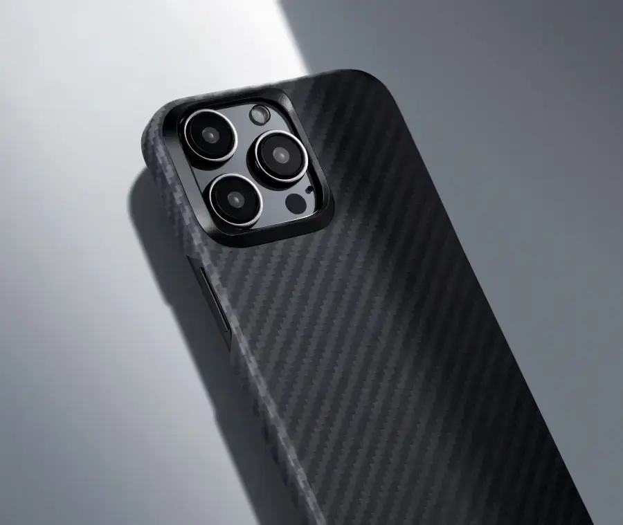 Чехол Pitaka MagEZ Case 4 Twill 1500D for iPhone 15 Pro - Black/Grey (KI1501P)