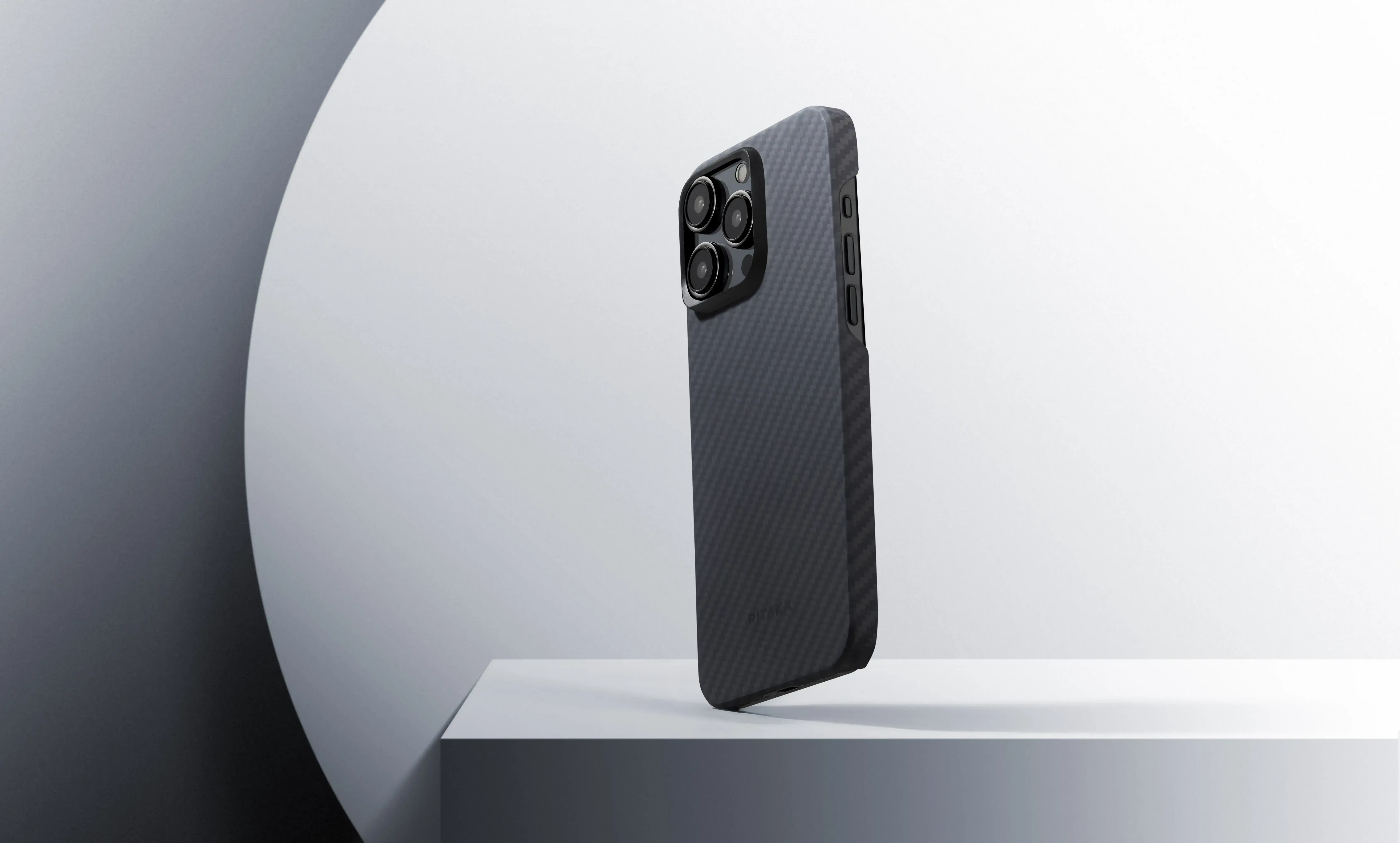 Чехол Pitaka MagEZ Case 4 Twill 1500D for iPhone 15 Pro - Black/Grey (KI1501P)