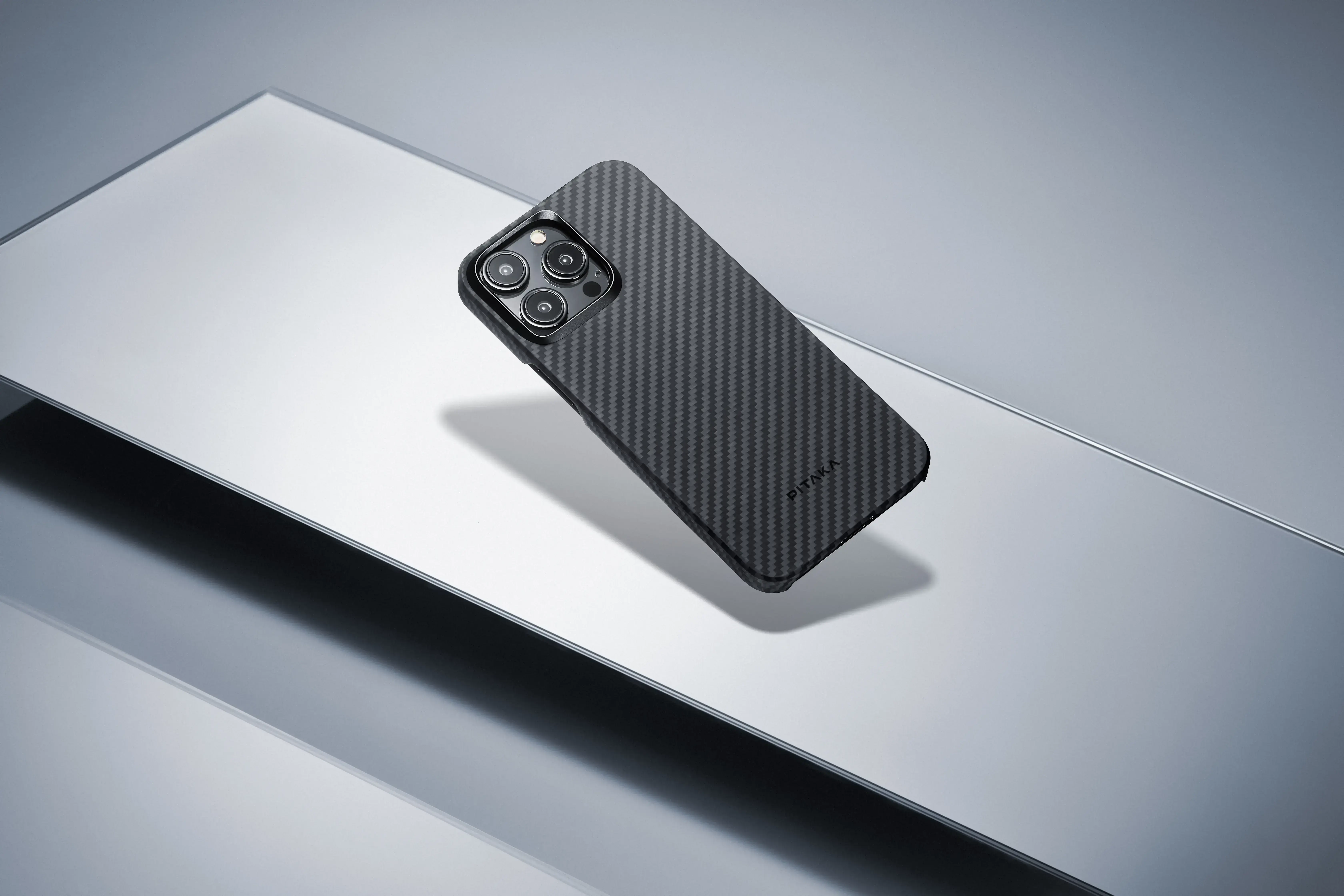 Чехол Pitaka MagEZ Case 4 Twill 1500D for iPhone 15 Pro - Black/Grey (KI1501P)
