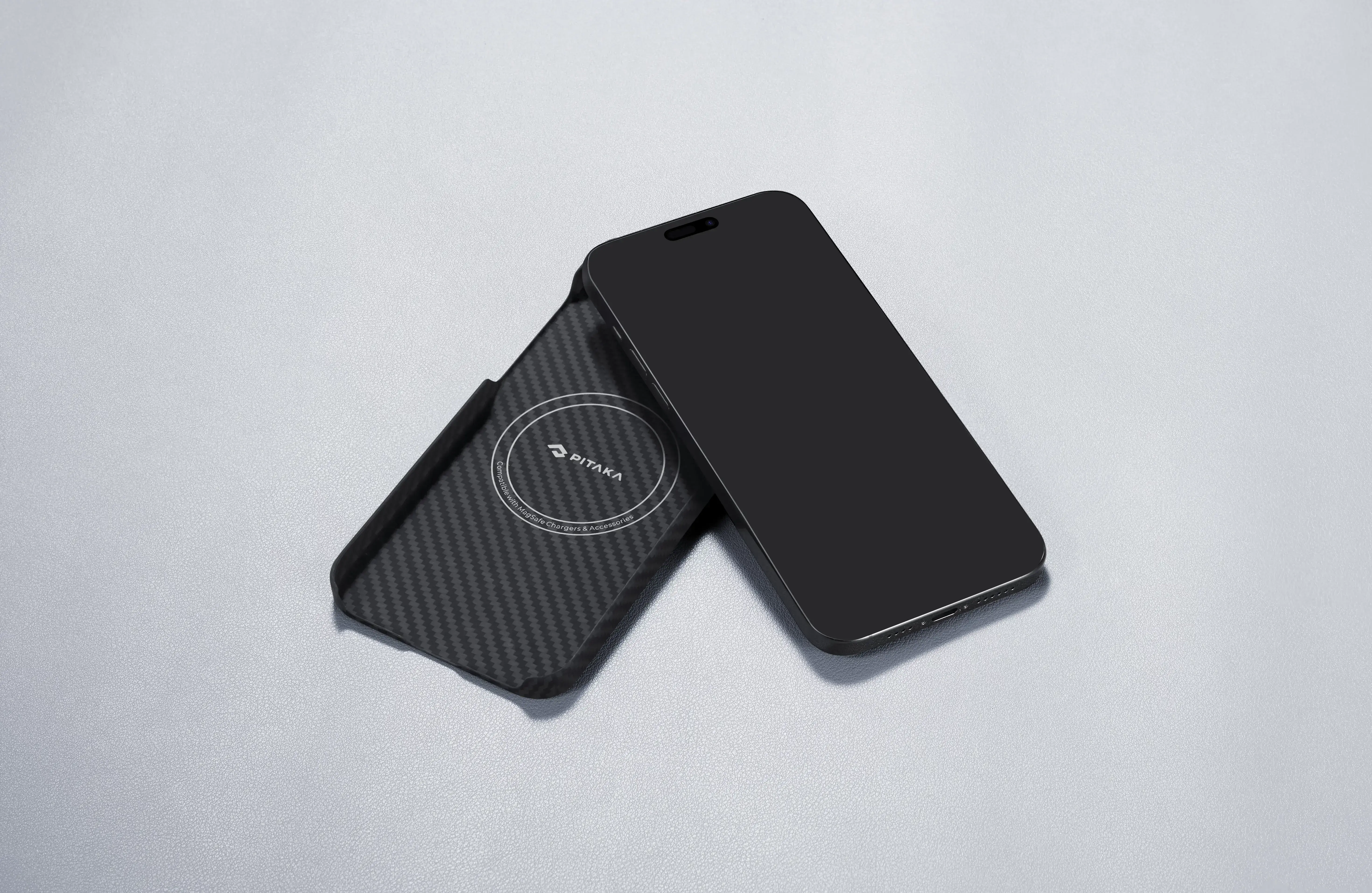 Чехол Pitaka MagEZ Case 4 Twill 1500D for iPhone 15 Pro Max - Black/Grey (KI1501PM)