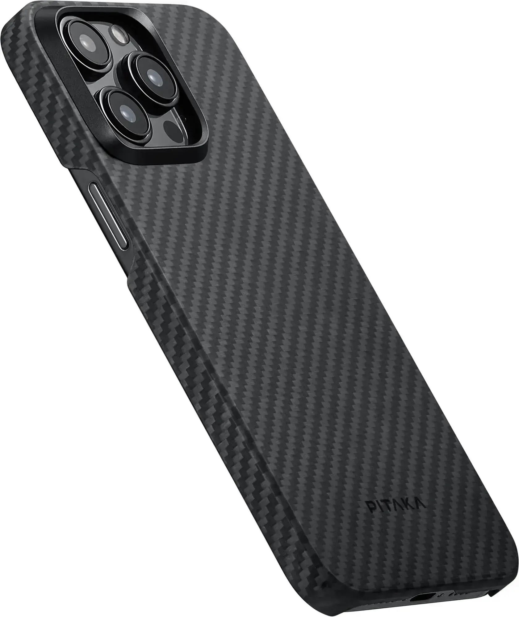 Чехол Pitaka MagEZ Case 4 Twill 1500D for iPhone 15 Pro Max - Black/Grey (KI1501PM)