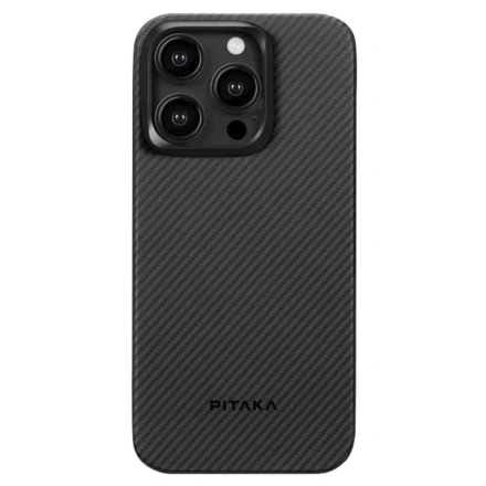 Чохол Pitaka MagEZ Case 4 Twill 600D for iPhone 15 Pro Max - Black/Grey (KI1501PMA)