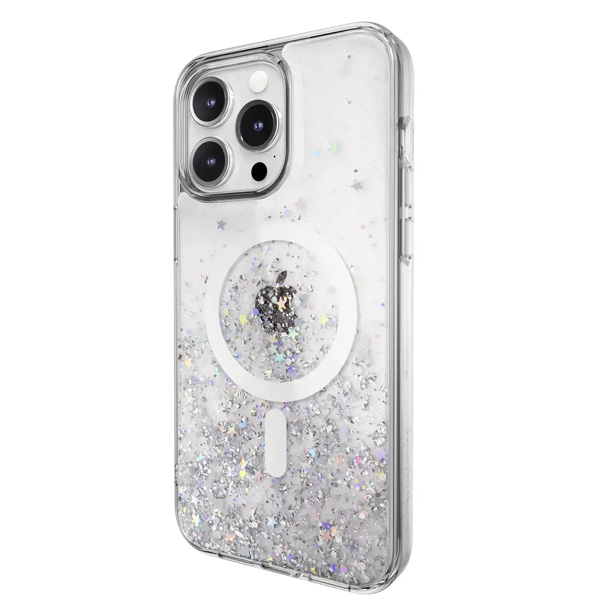 Чехол SwitchEasy Starfield M 3D Glitter Resin case with MagSafe for iPhone 15 Pro Max - Transparent (SPH57P021TR23)