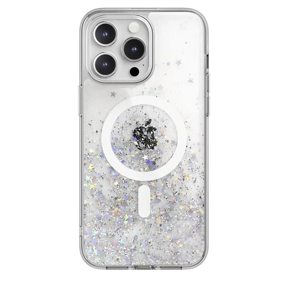 Чехол SwitchEasy Starfield M 3D Glitter Resin case with MagSafe for iPhone 15 Pro Max - Transparent (SPH57P021TR23)