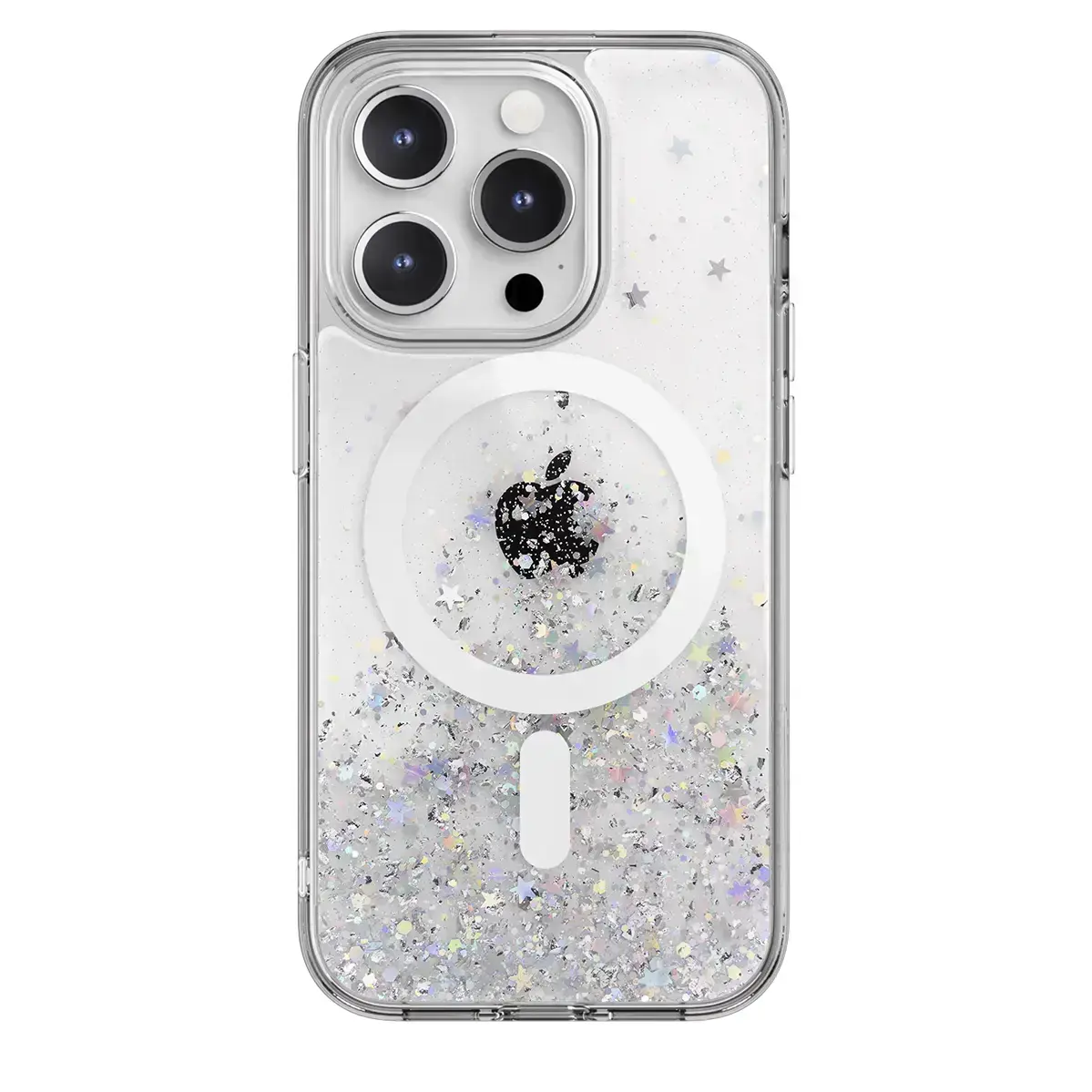 Чехол SwitchEasy Starfield M 3D Glitter Resin case with MagSafe for iPhone 15 Pro - Transparent (SPH56P021TR23)