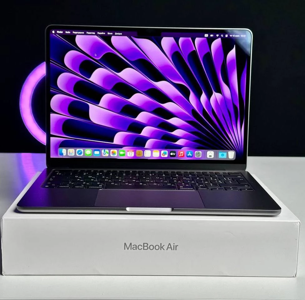 OPEN BOX MacBook Air 13.6" Space Gray 2022 (MLXX3) (M2/8GB/512SSD)🔋100% (Состояние - 10/10. Комплект - Полный | гарантия - 3 мес.) - Cycle 1