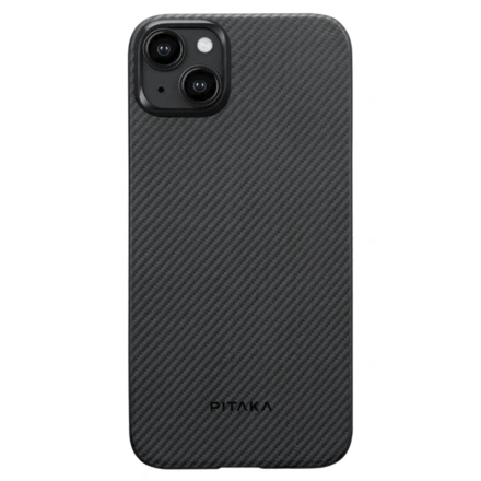 Чехол Pitaka MagEZ Case 4 Twill 600D for iPhone 15 Plus - Black/Grey (KI1501MA)