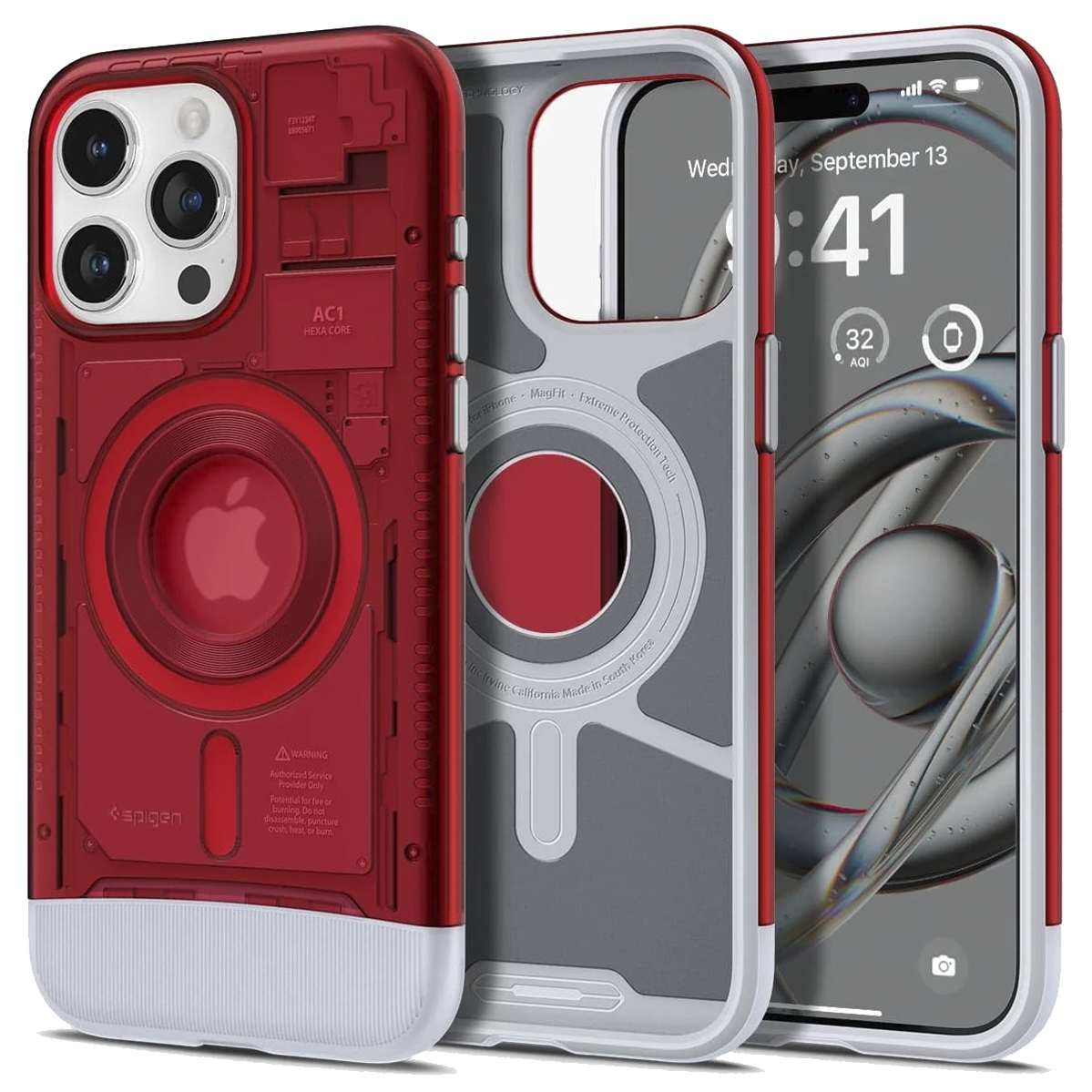 Чехол Spigen Classic C1 with MagSafe for iPhone 15 Pro - Ruby (ACS06744)